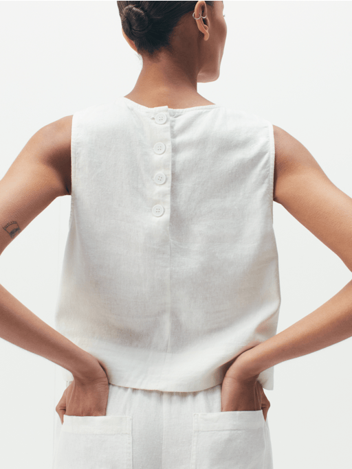 Vera Linen Blend Shell Top