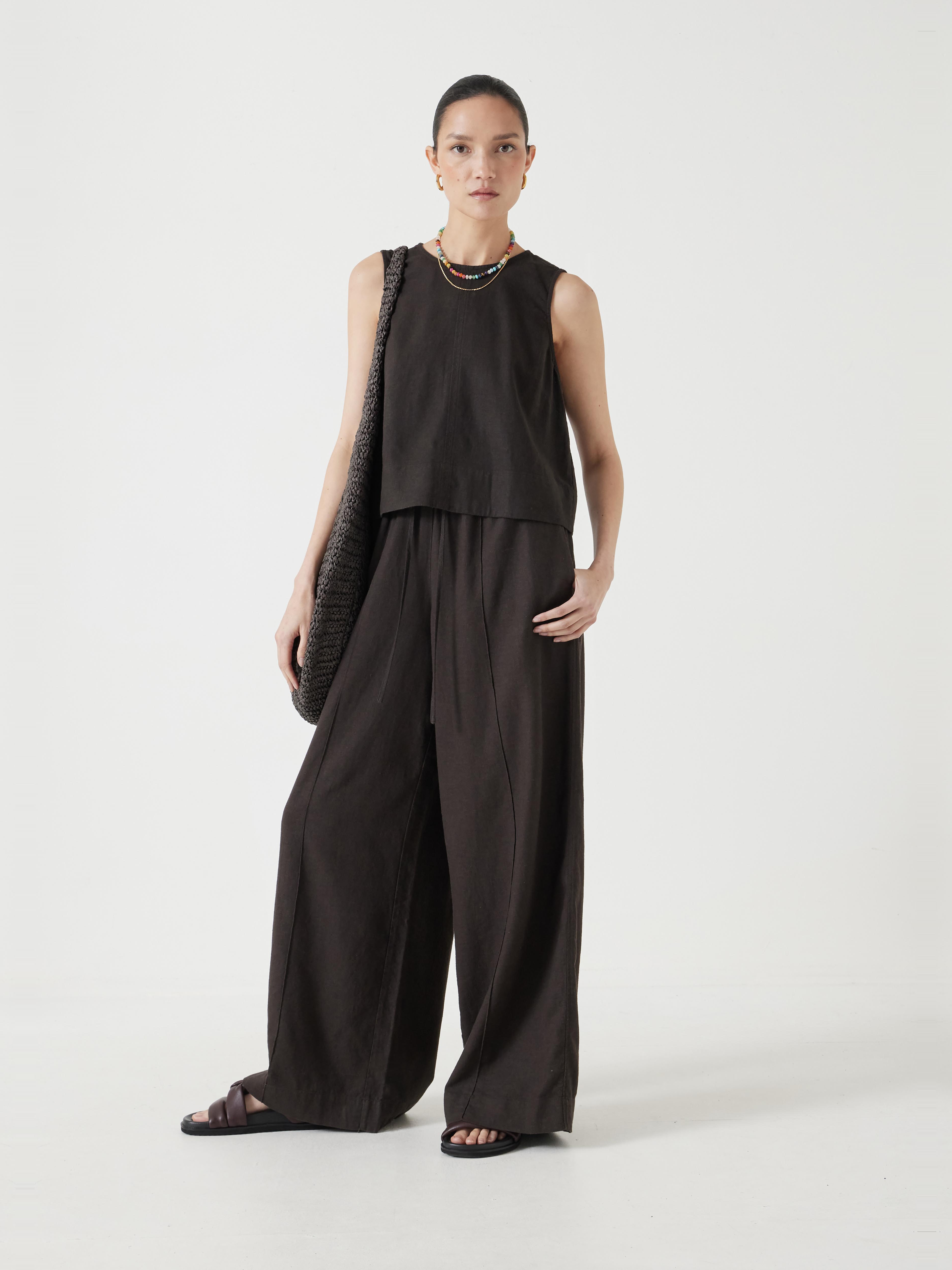 Vera Linen Blend Shell Top