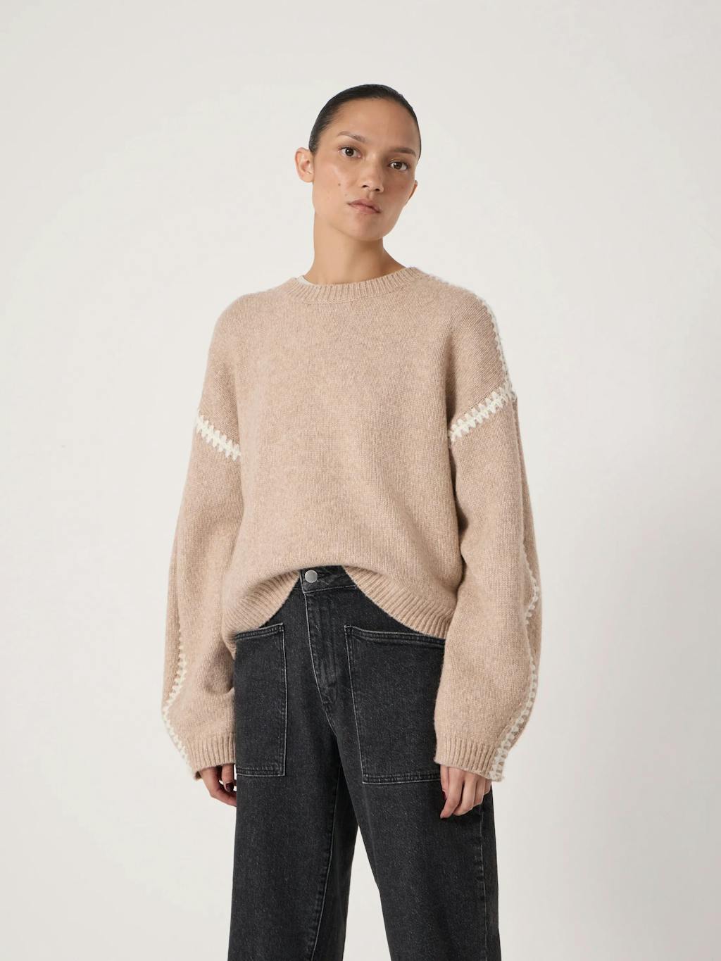 014202-0340-01 Whitney Whipstitch Knitted Jumper