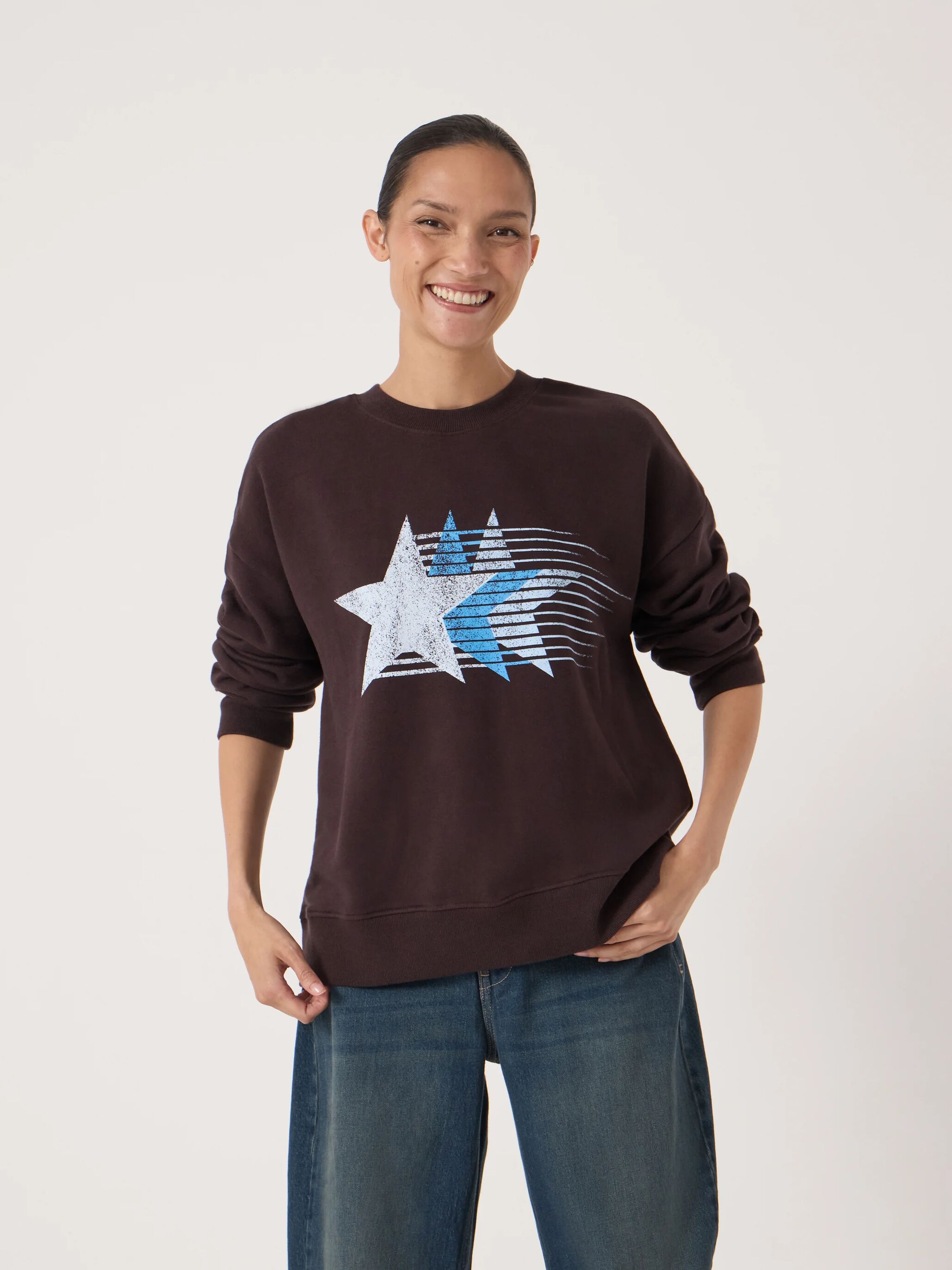 Triple Star Print Sweatshirt