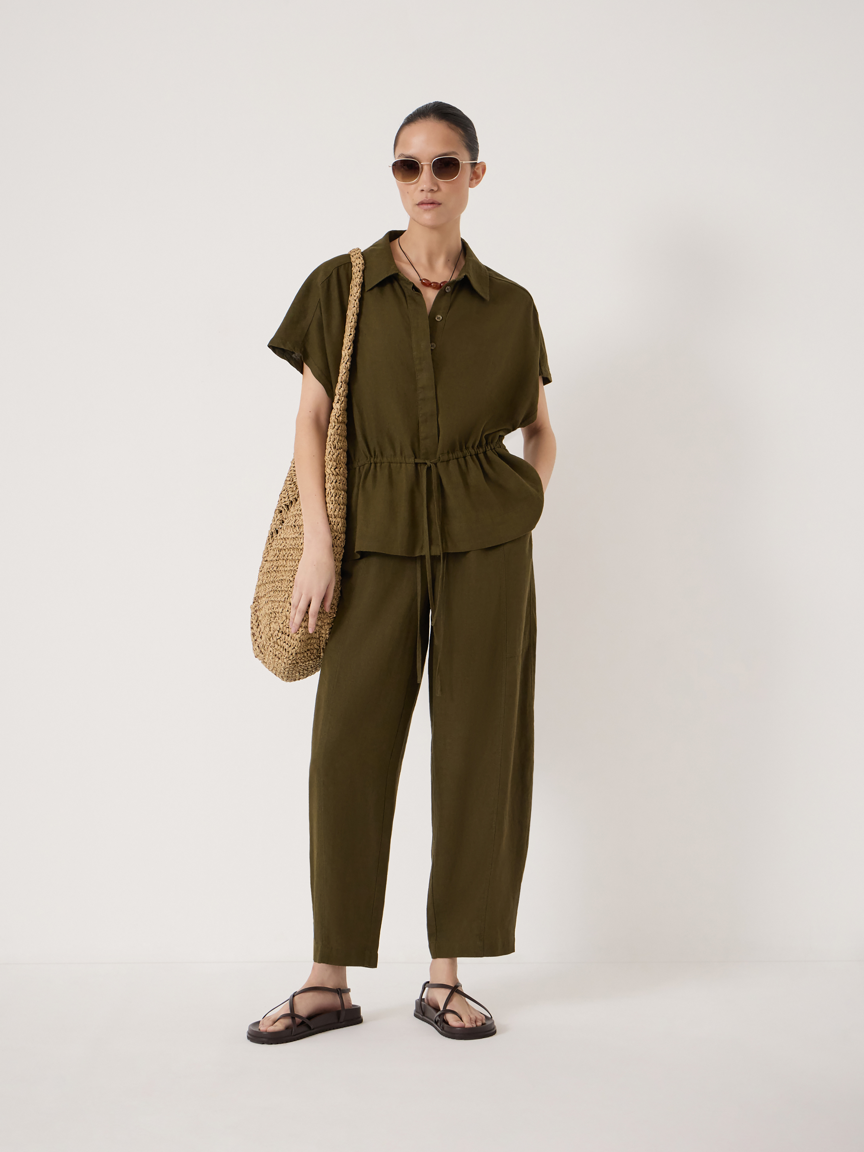 Mirai Linen Blend Short Sleeve Shirt