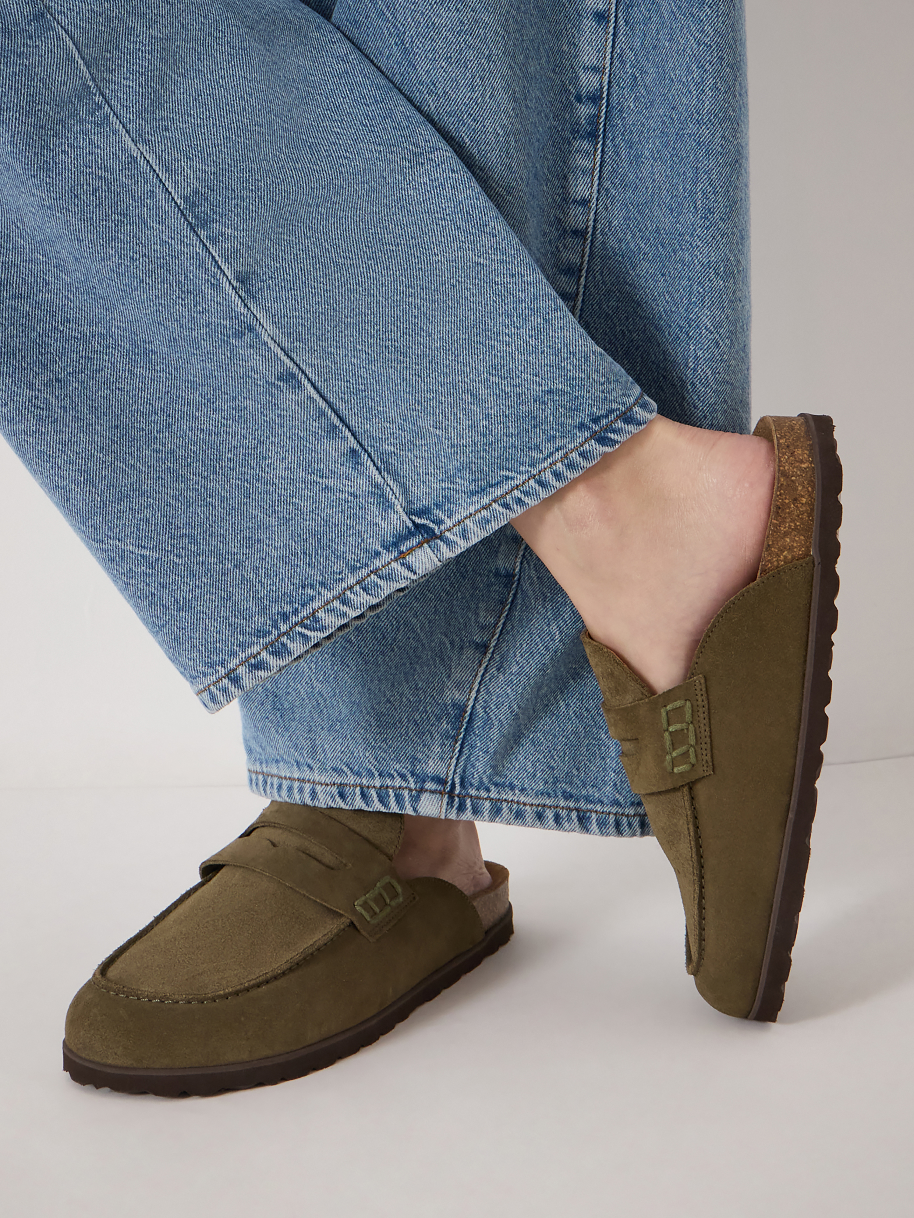 Rune Suede Padded Mules