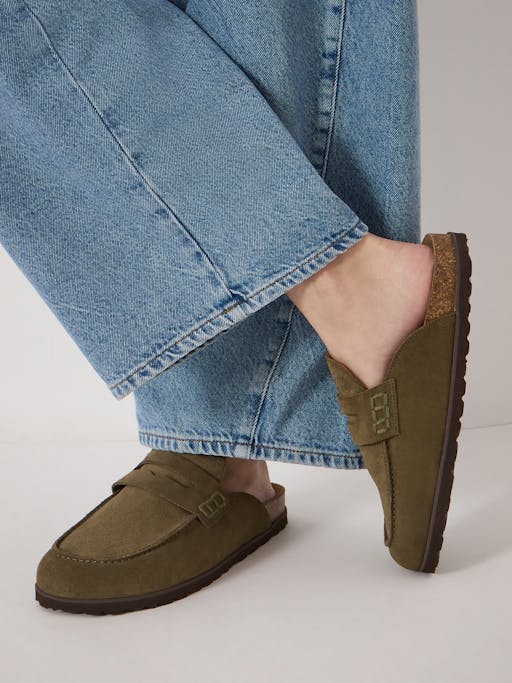 Rune Suede Padded Mules