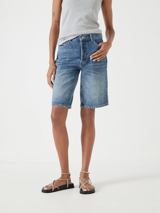 Denim Bermuda Shorts