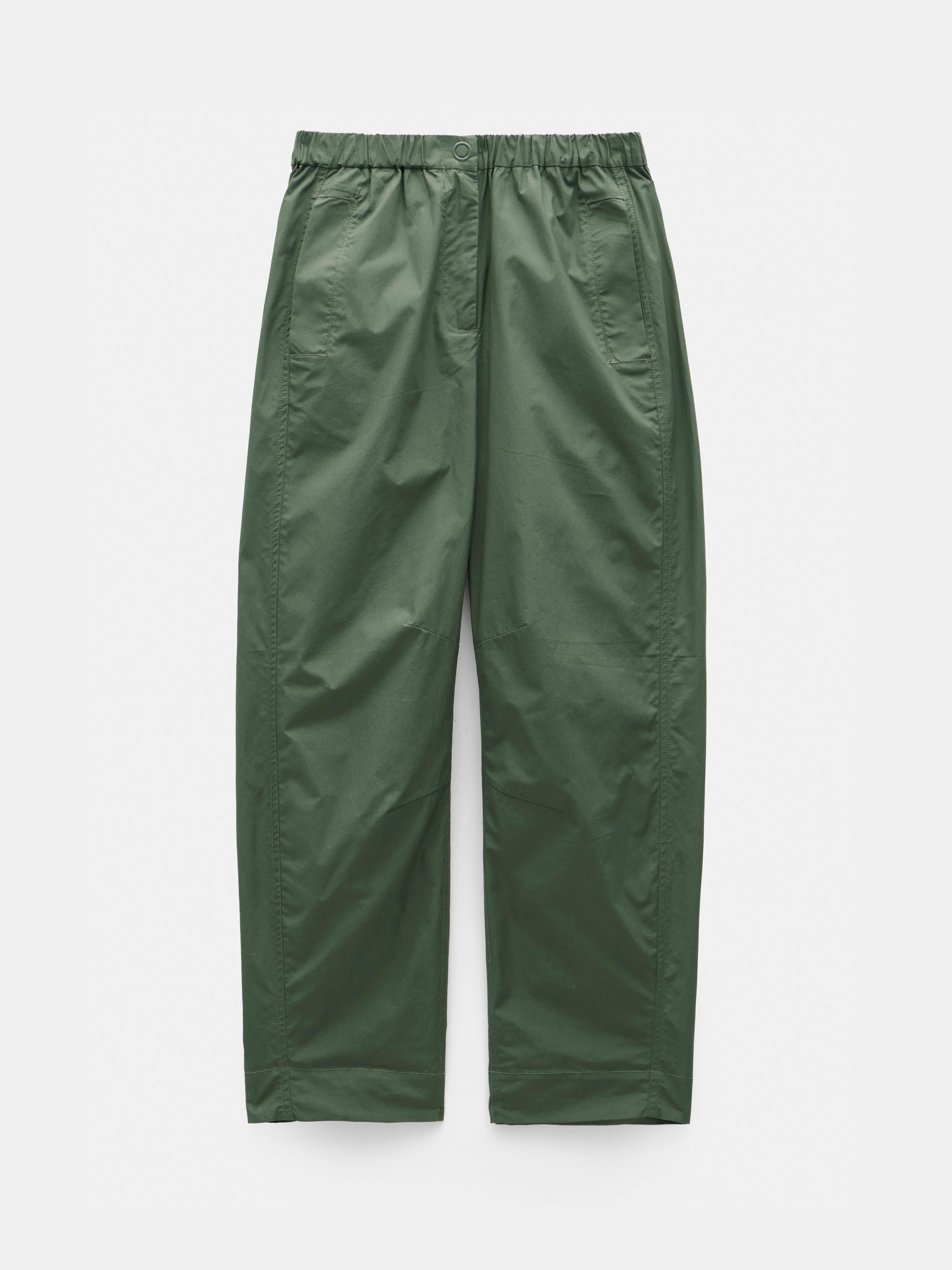 Jack Barrel Leg Pull On Lightweight Cotton Trousers