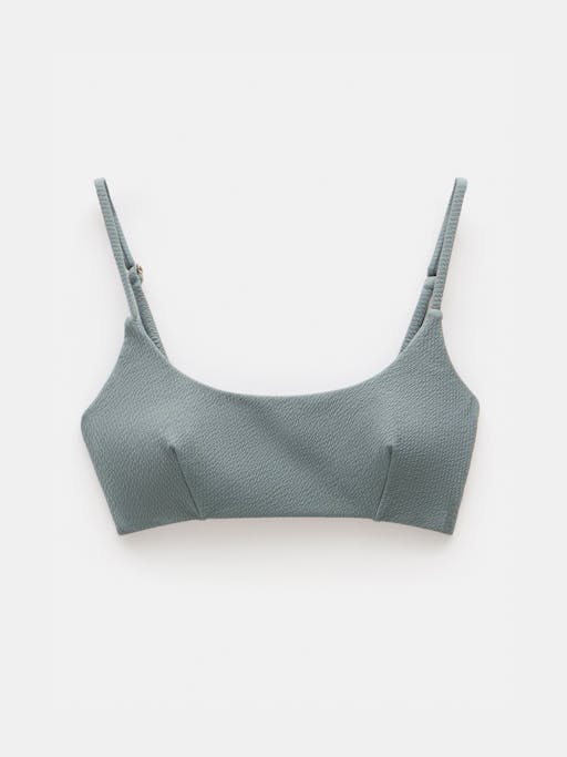 Square Neck Texture Bikini Top