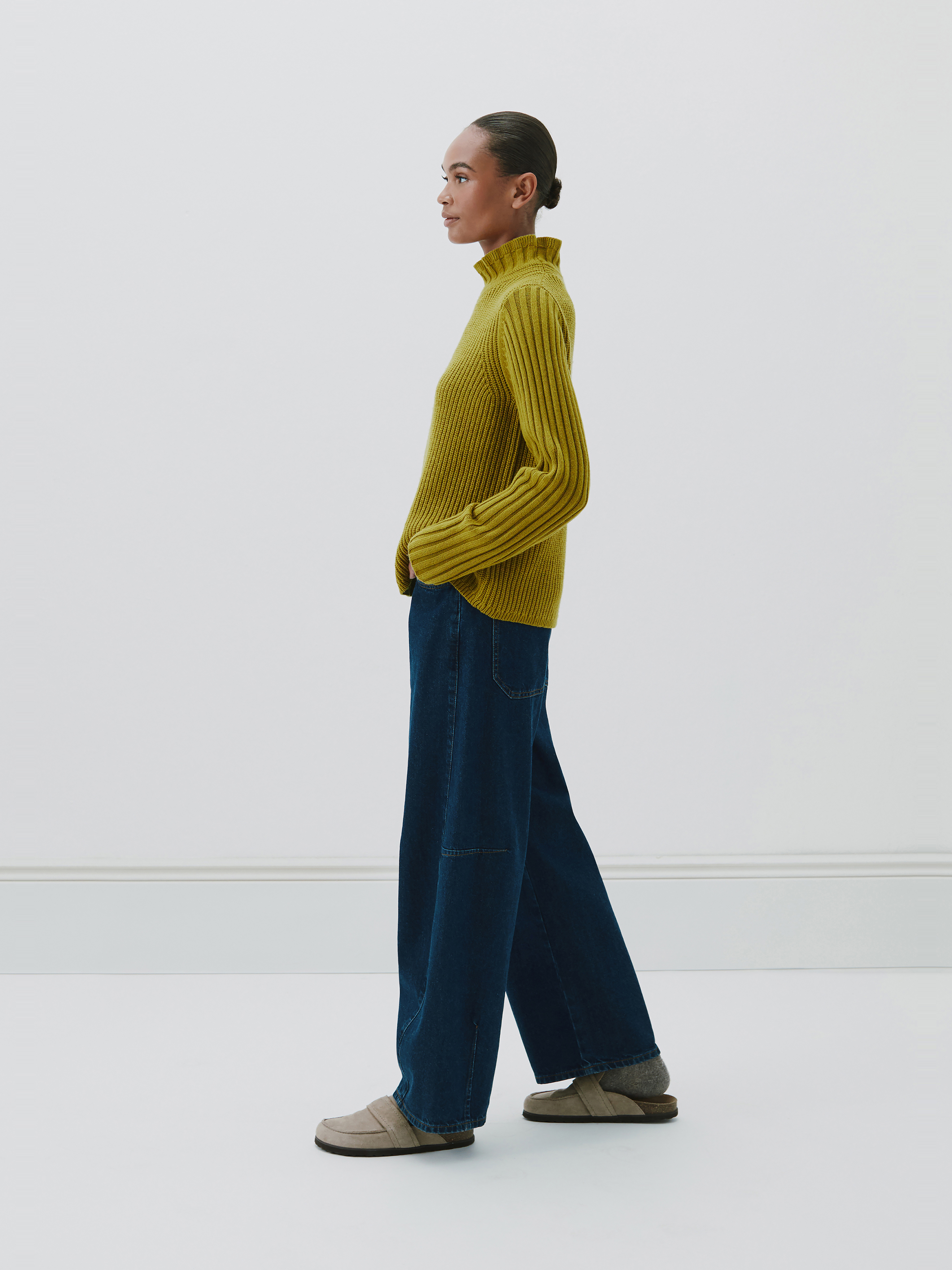 Kiley Wool Blend Frill Trim Jumper