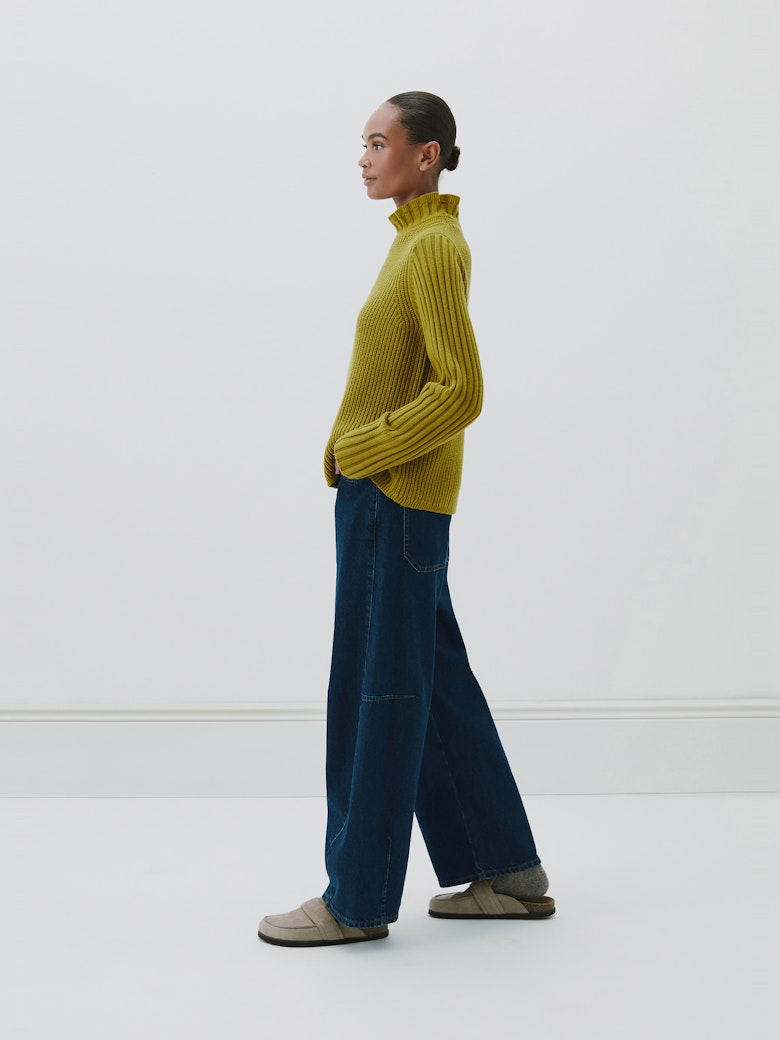 Kiley Wool Blend Frill Trim Jumper