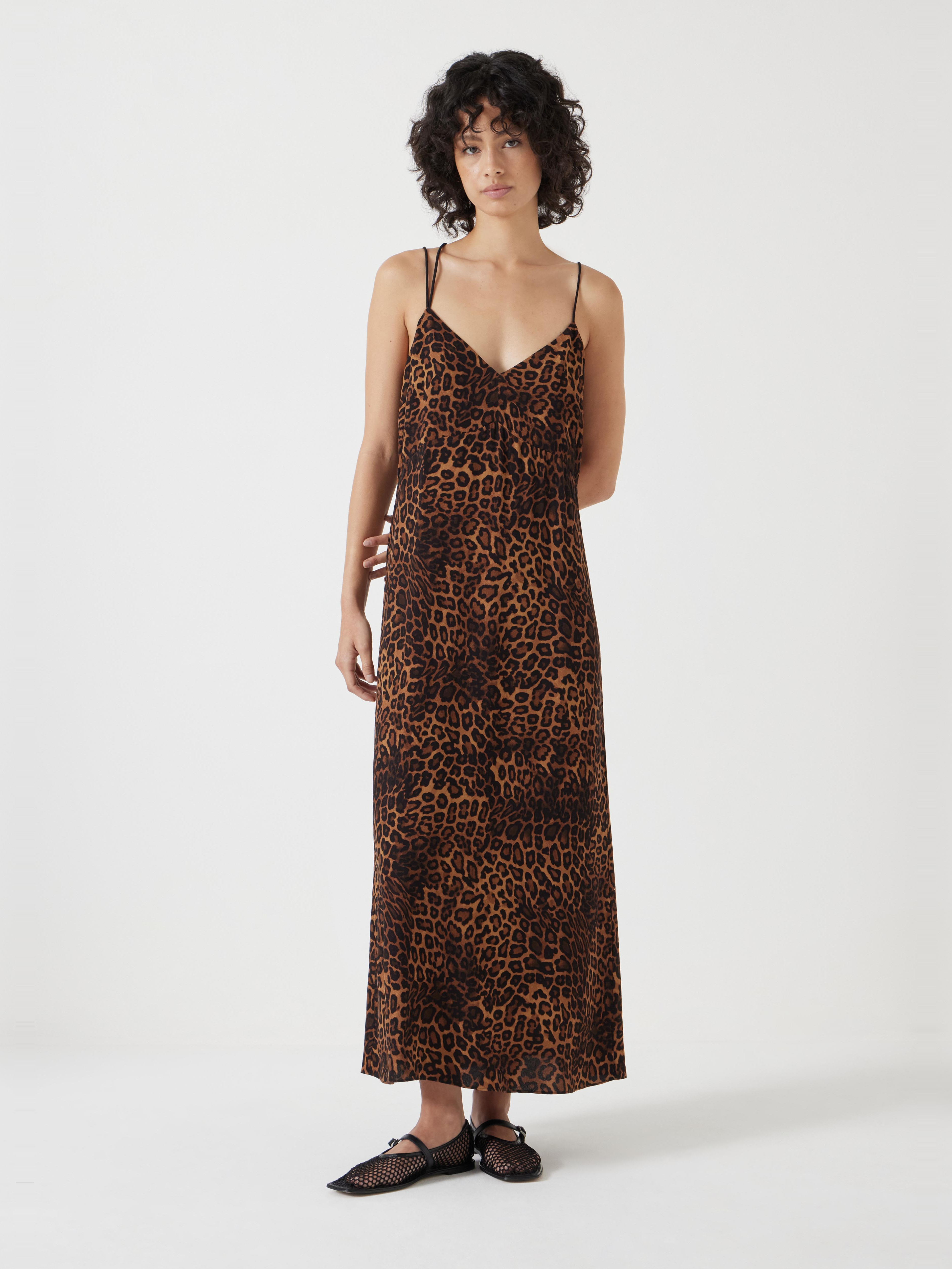 Printed Midi Slip Dress