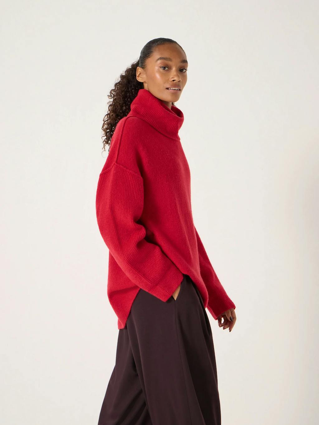 014200-1064-03 Meryl Wool Blend Roll Neck Jumper