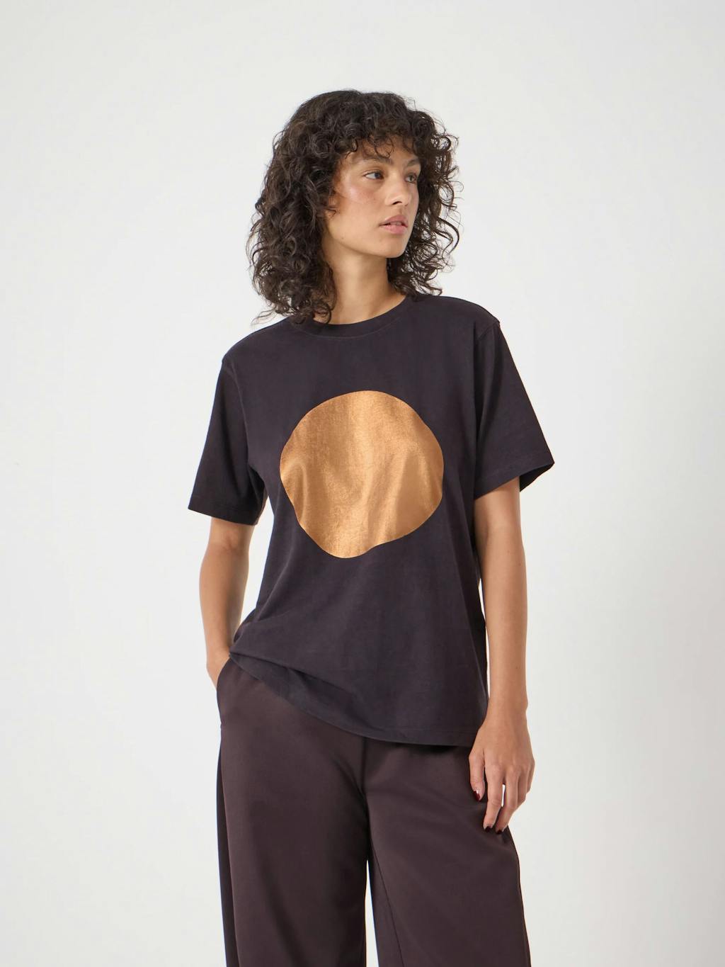 014218-4835-01 Metallic Graphic Cotton T-Shirt