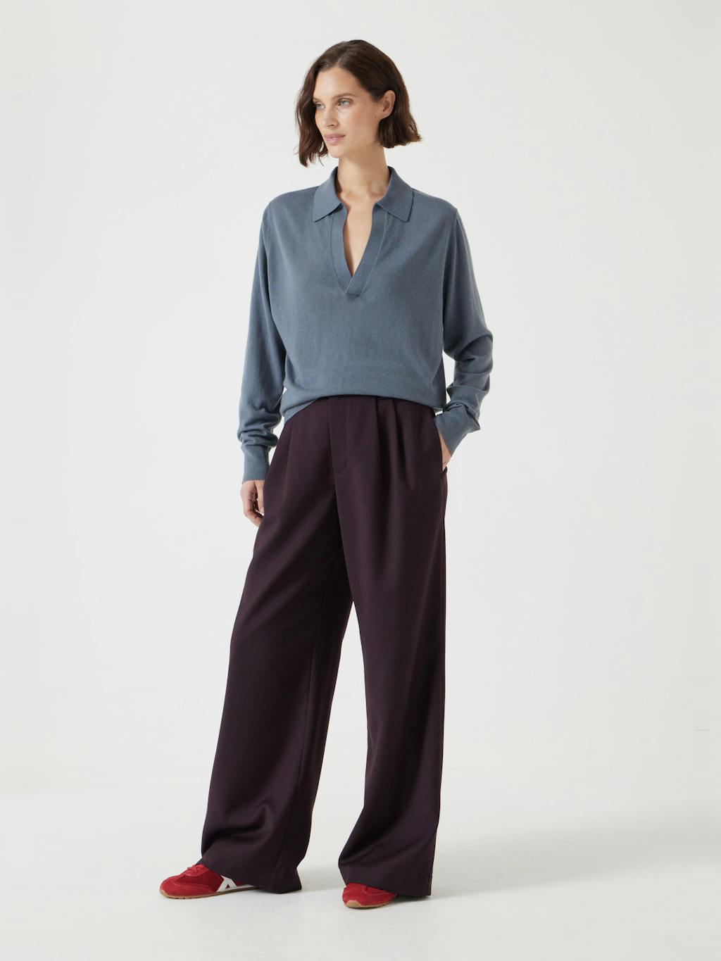 012041-1649-02 Wool Blend Polo Knitted Jumper