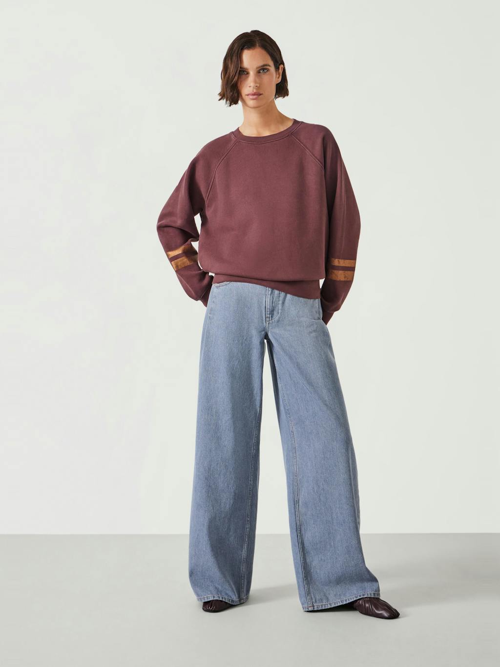 012089-0676-02 Gemma Foil Stripe Sweatshirt