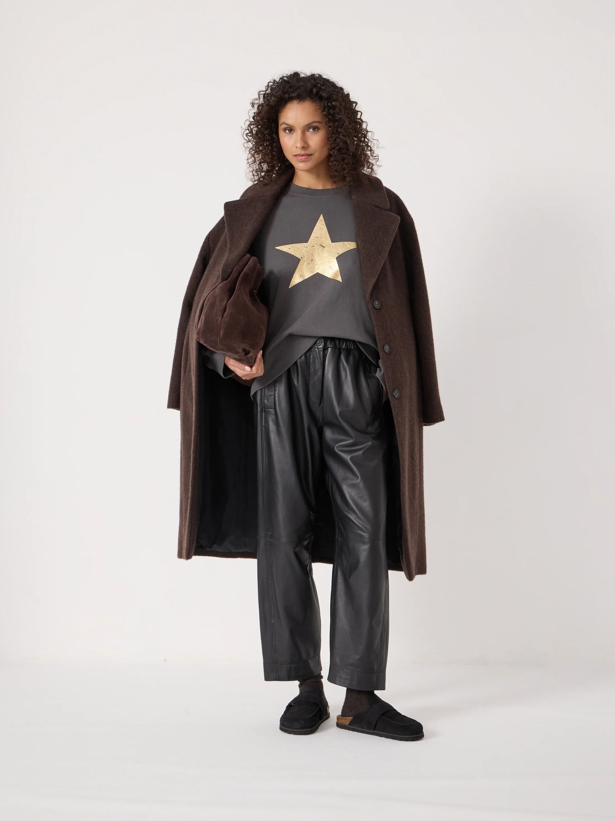 Metallic Star Graphic Sweatshirt