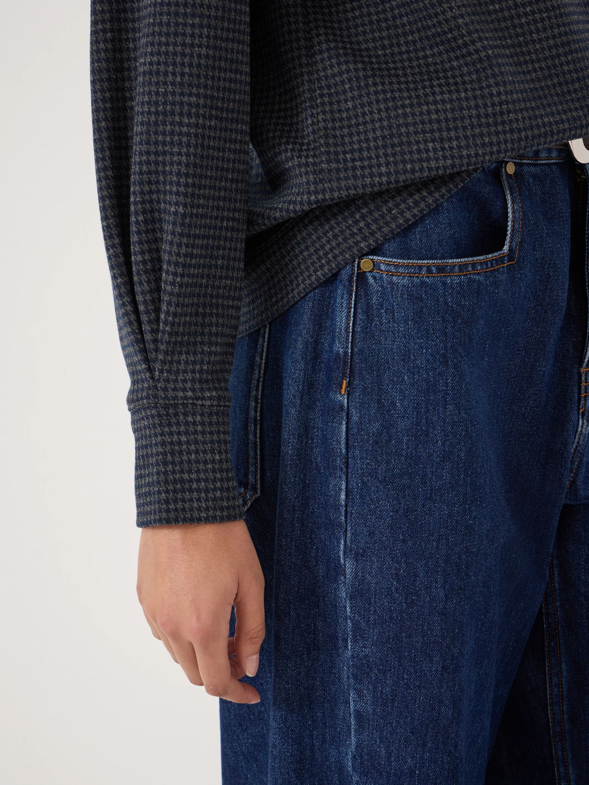 Emily Check Jersey Top