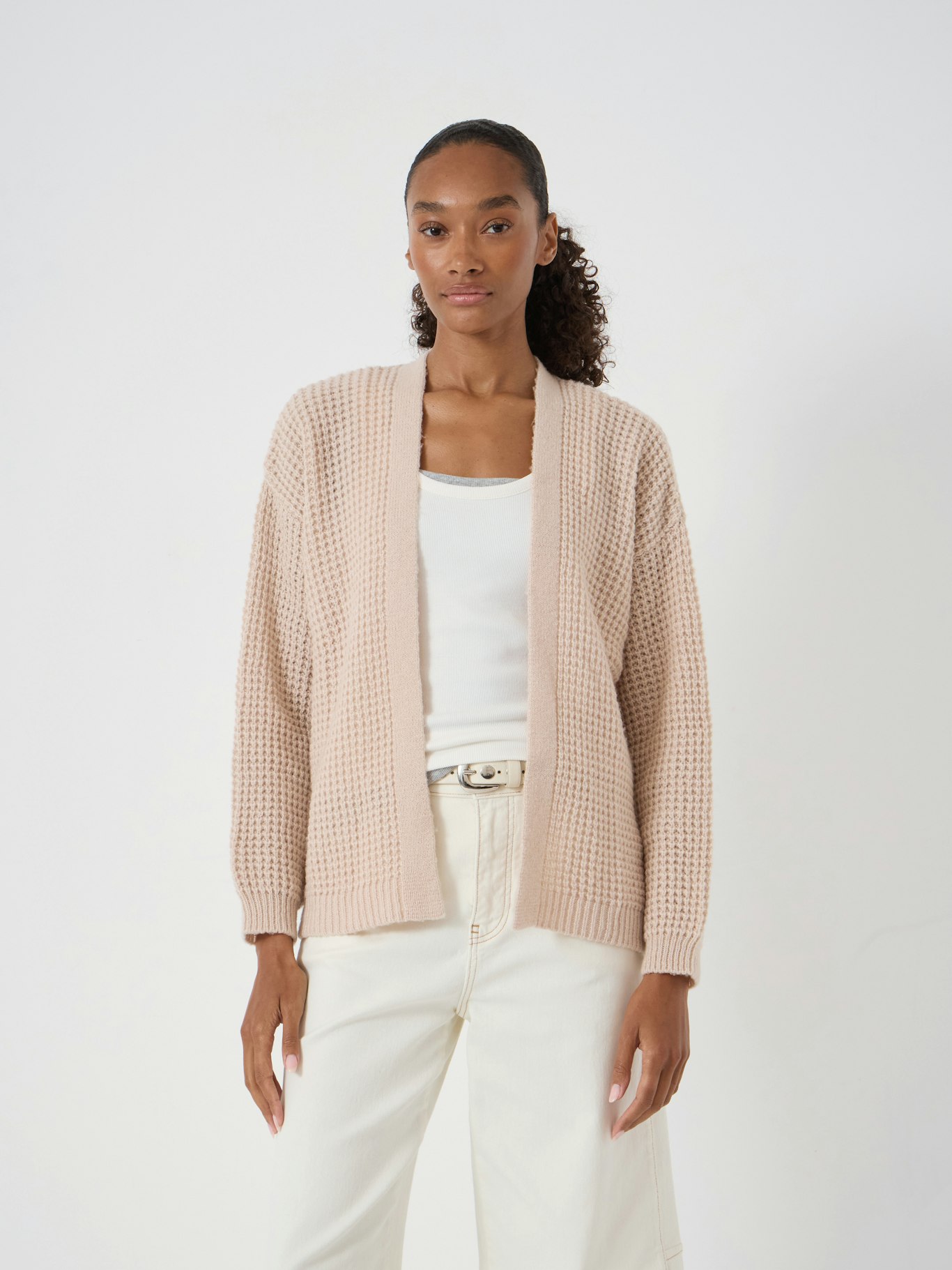 015381-4696-01 Flossie Waffle Stitch Edge to Edge Cardigan