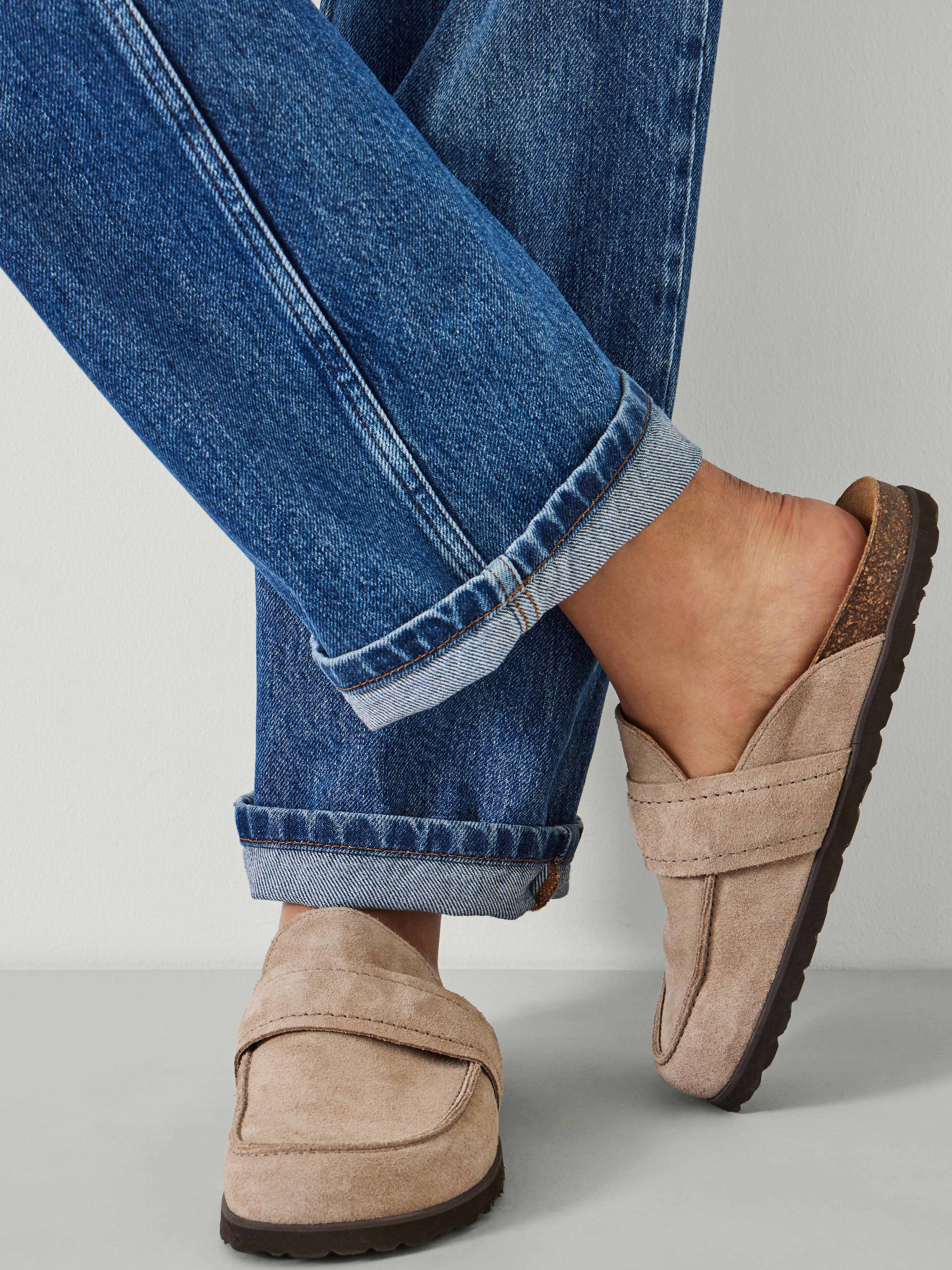 Pia Padded Suede Mules