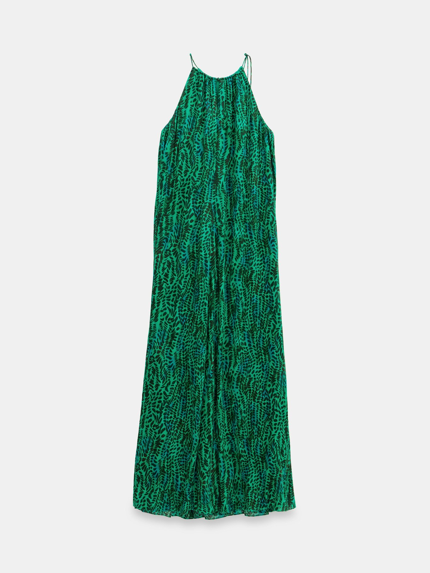 011337-4561-07 Cassie Relaxed Halter Neck Maxi Dress