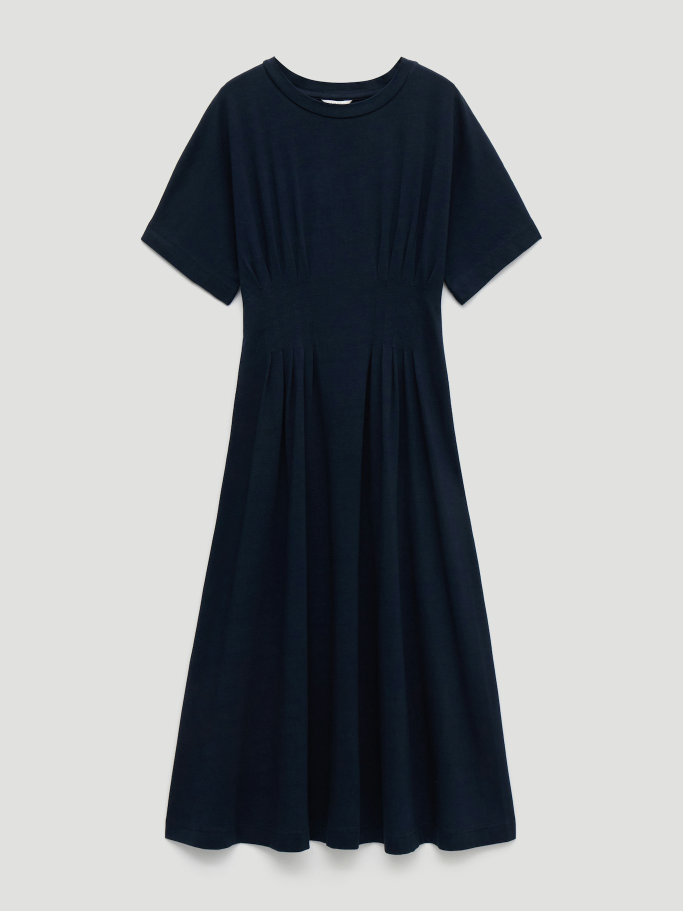 015128-1658-07 Esta Pintuck Jersey Midi Dress