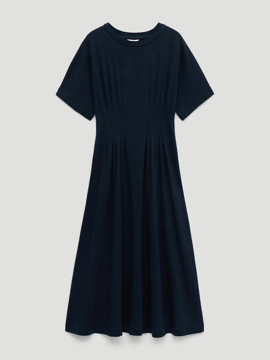 015128-1658-07 Esta Pintuck Jersey Midi Dress