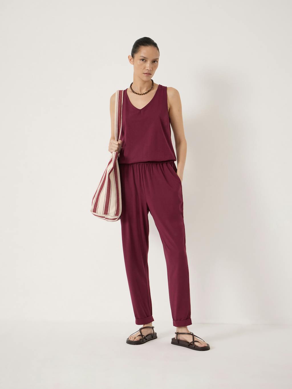 013551-3278-01 Cropped Jersey Jumpsuit