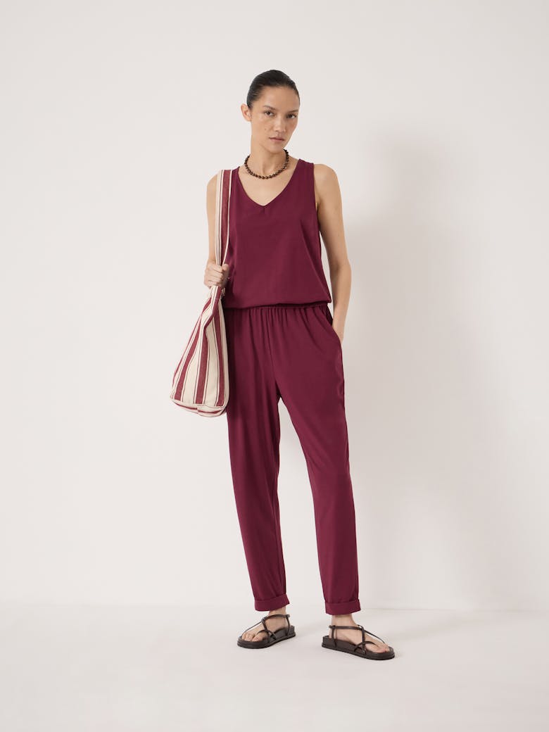 Cropped Jersey Jumpsuit