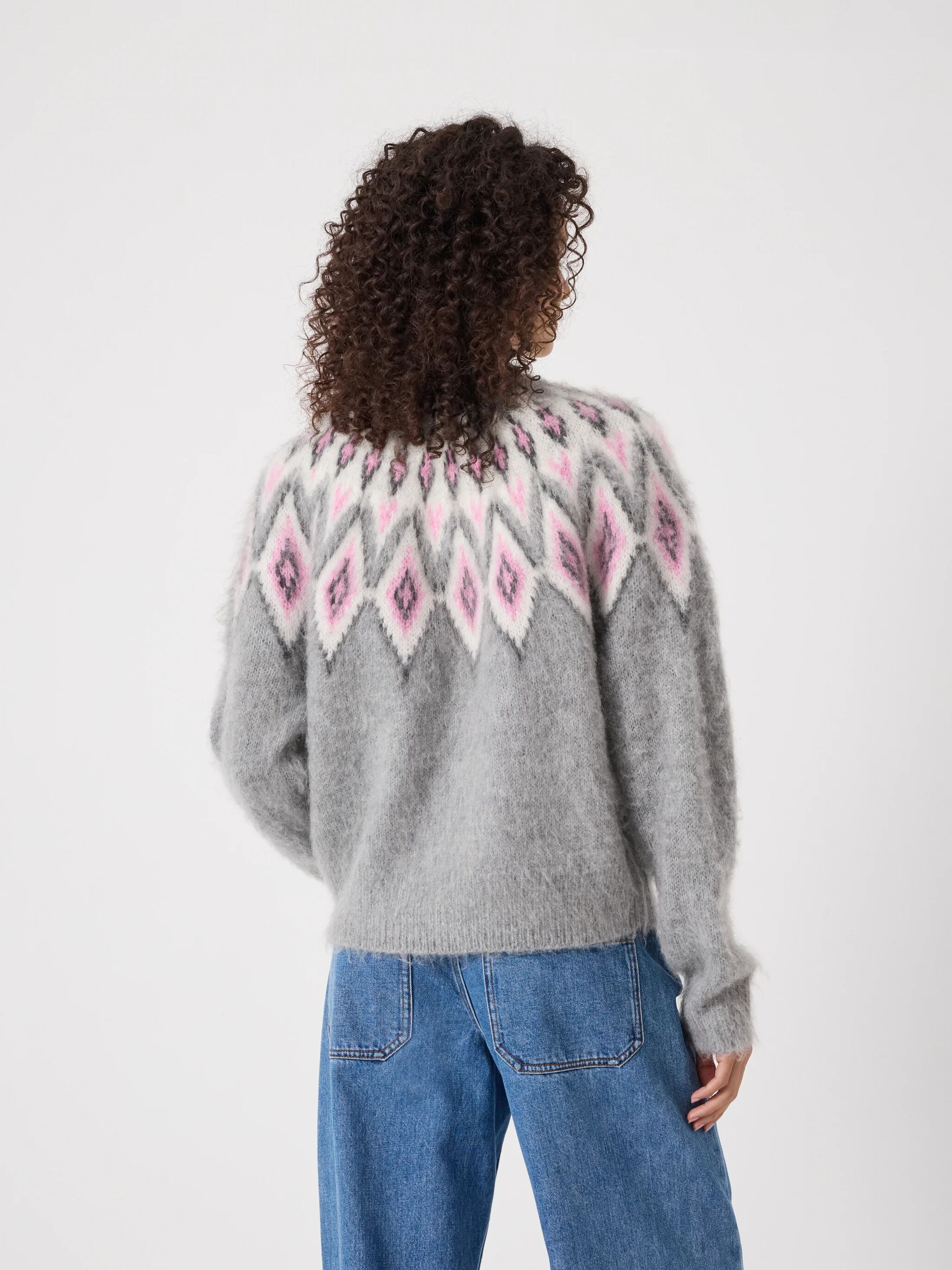 Brushed Fairisle Jumper with Mohair