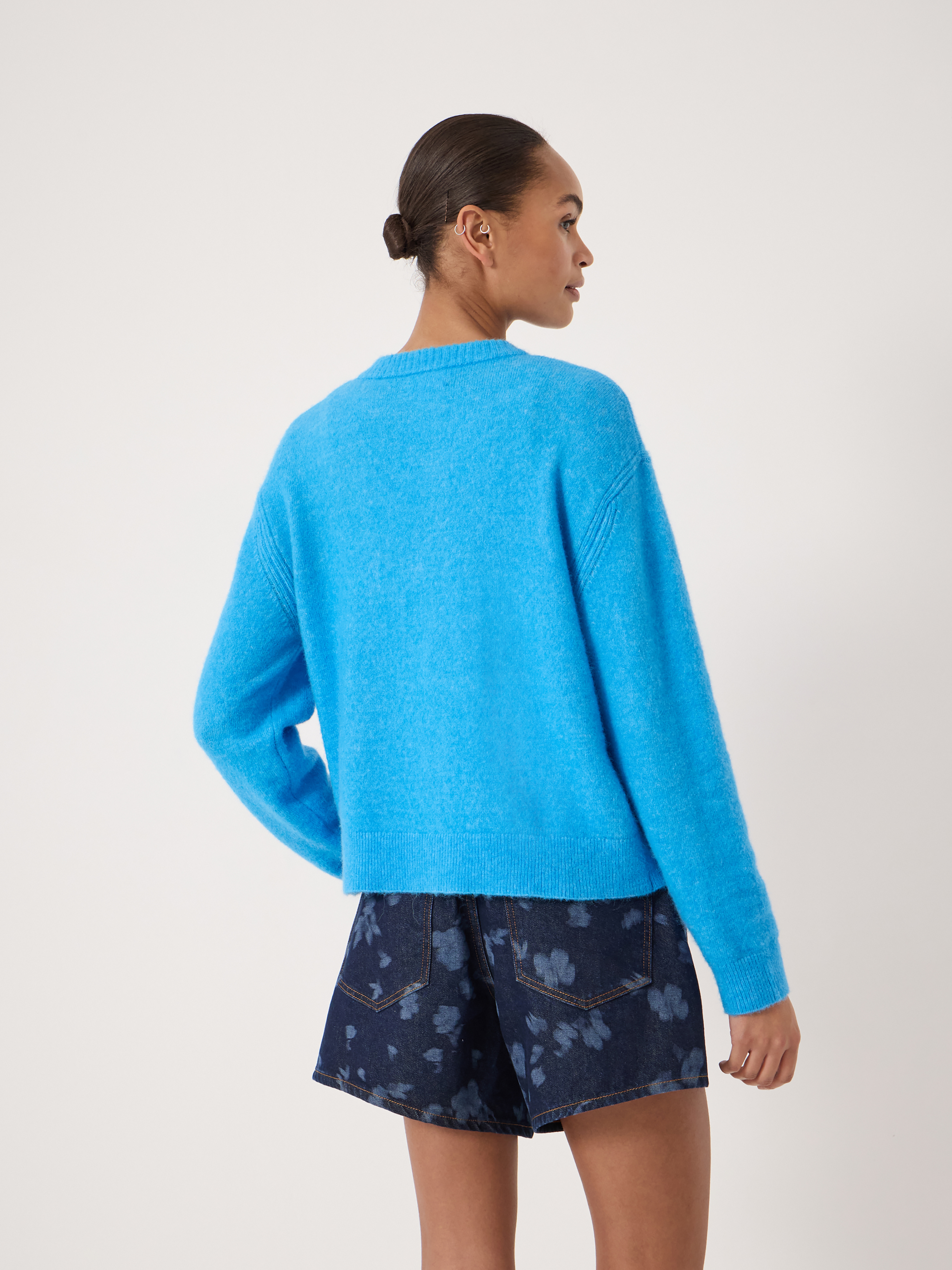 Juni Crew Neck Wool Blend Cardigan