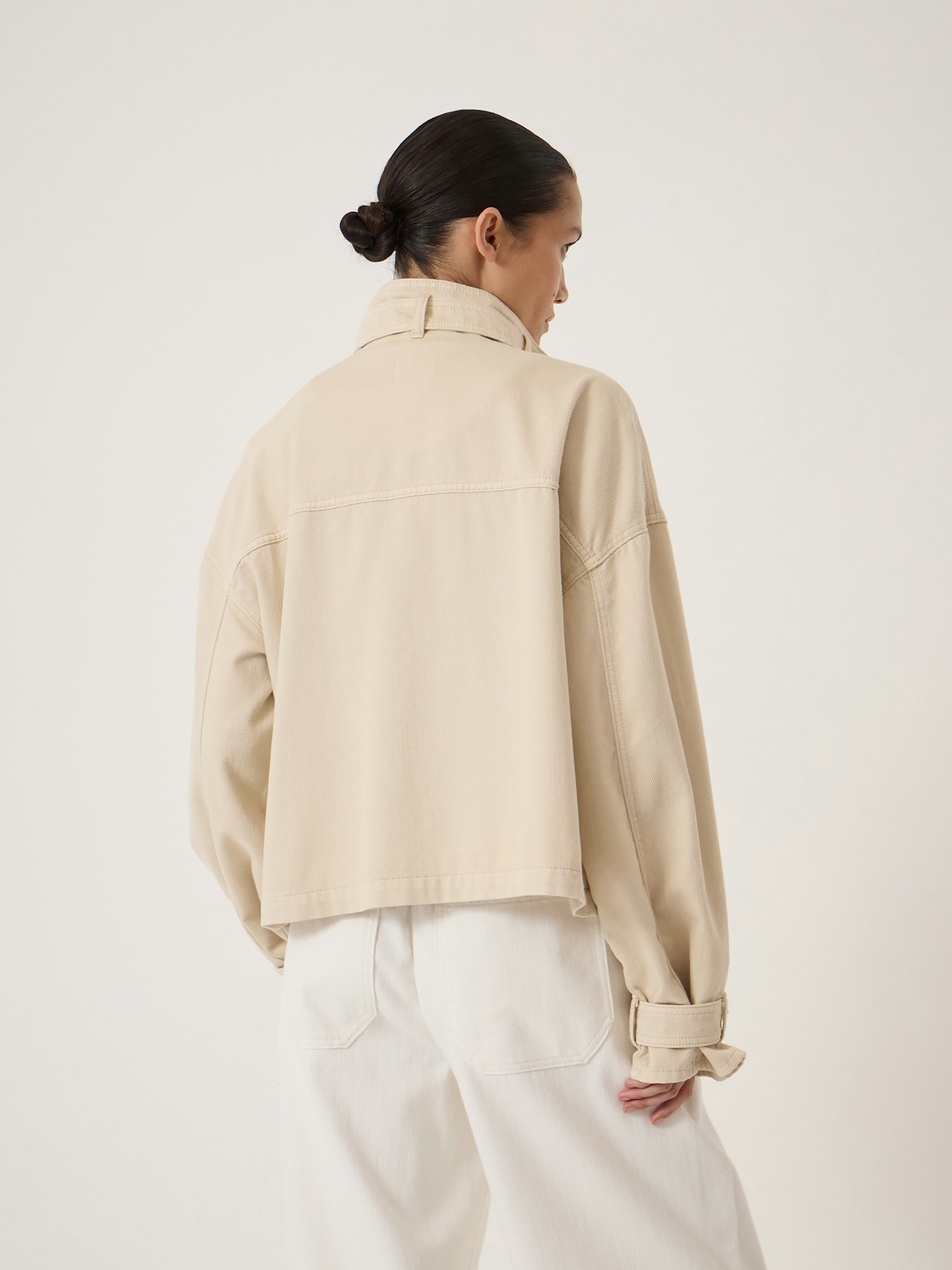 014459-3463-03 Melinda Supersoft Relaxed Funnel Neck Utility Jacket