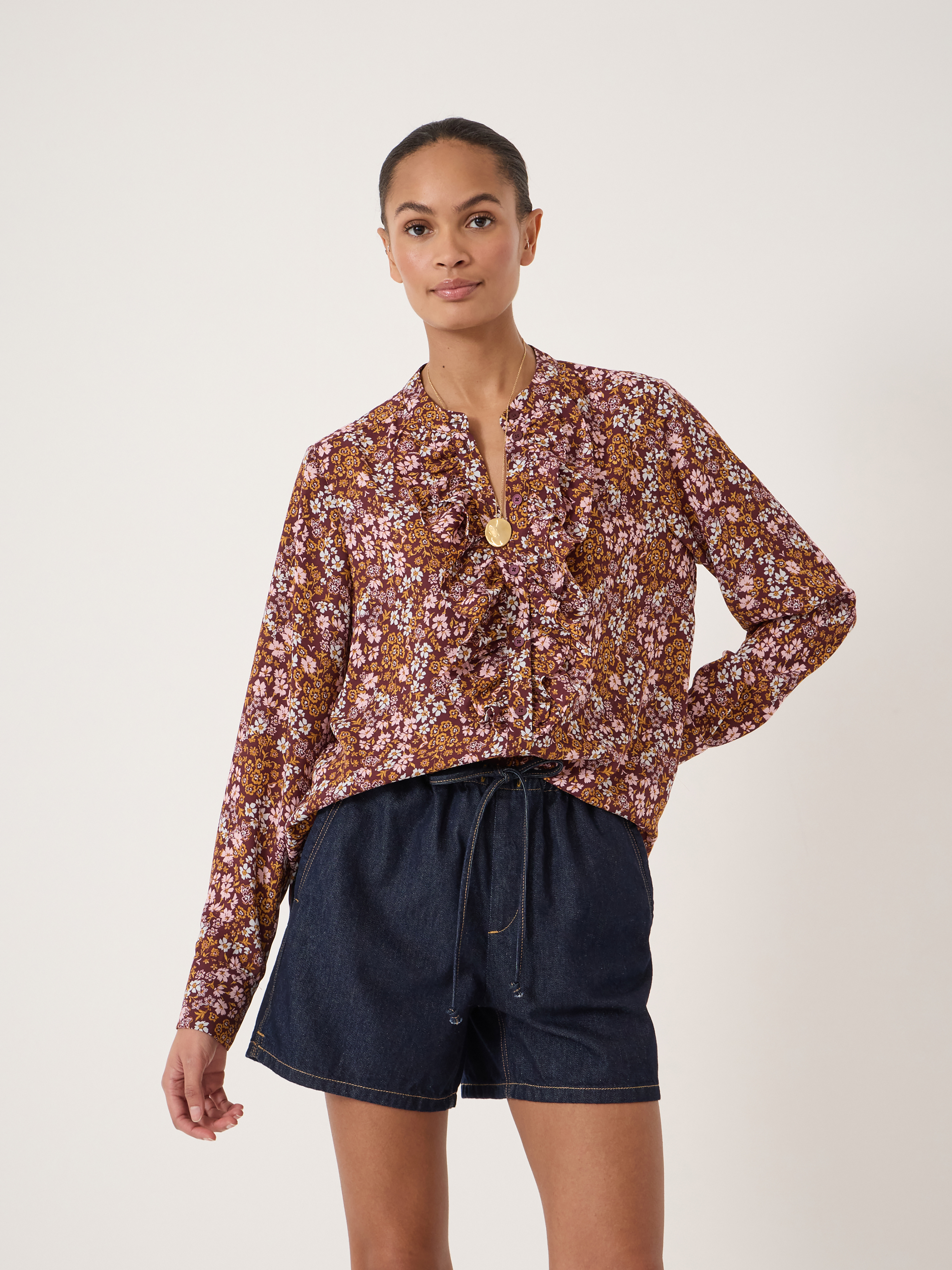 Elowen Long Sleeve Ruffle Shirt
