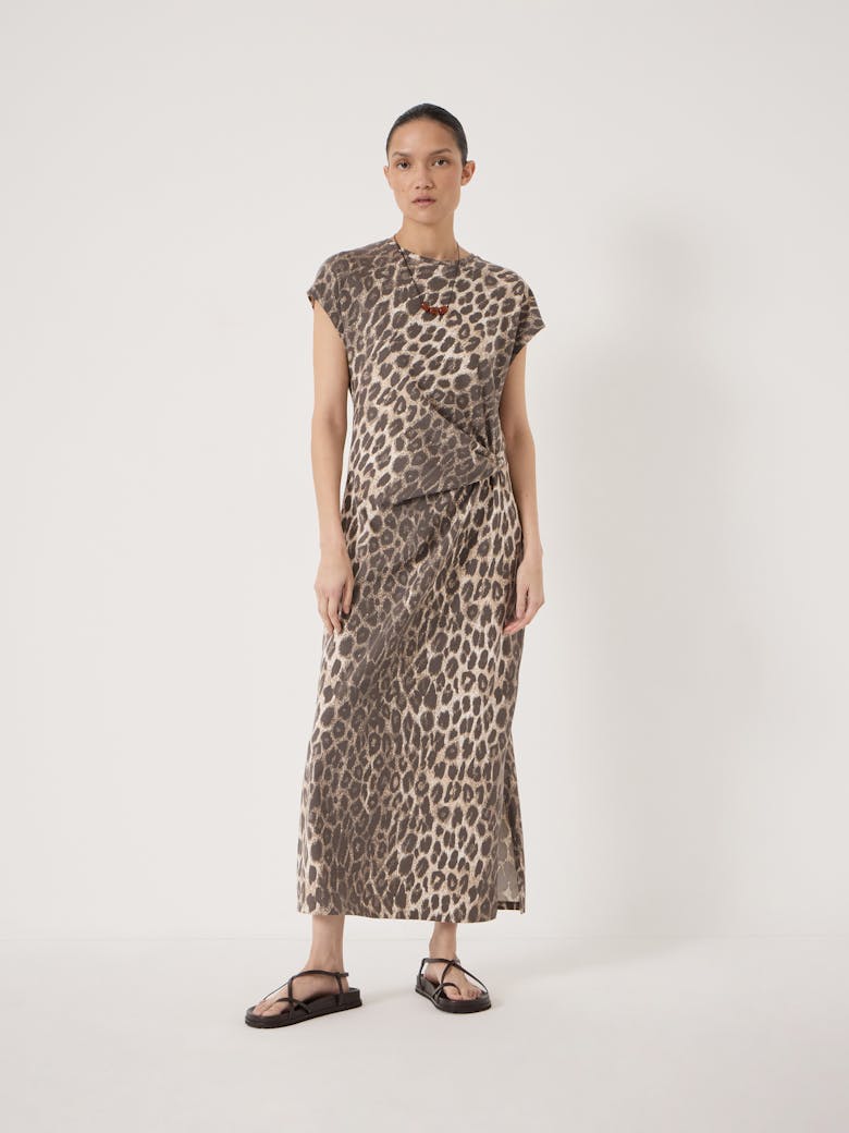 Athena Twist-Detail Jersey Dress