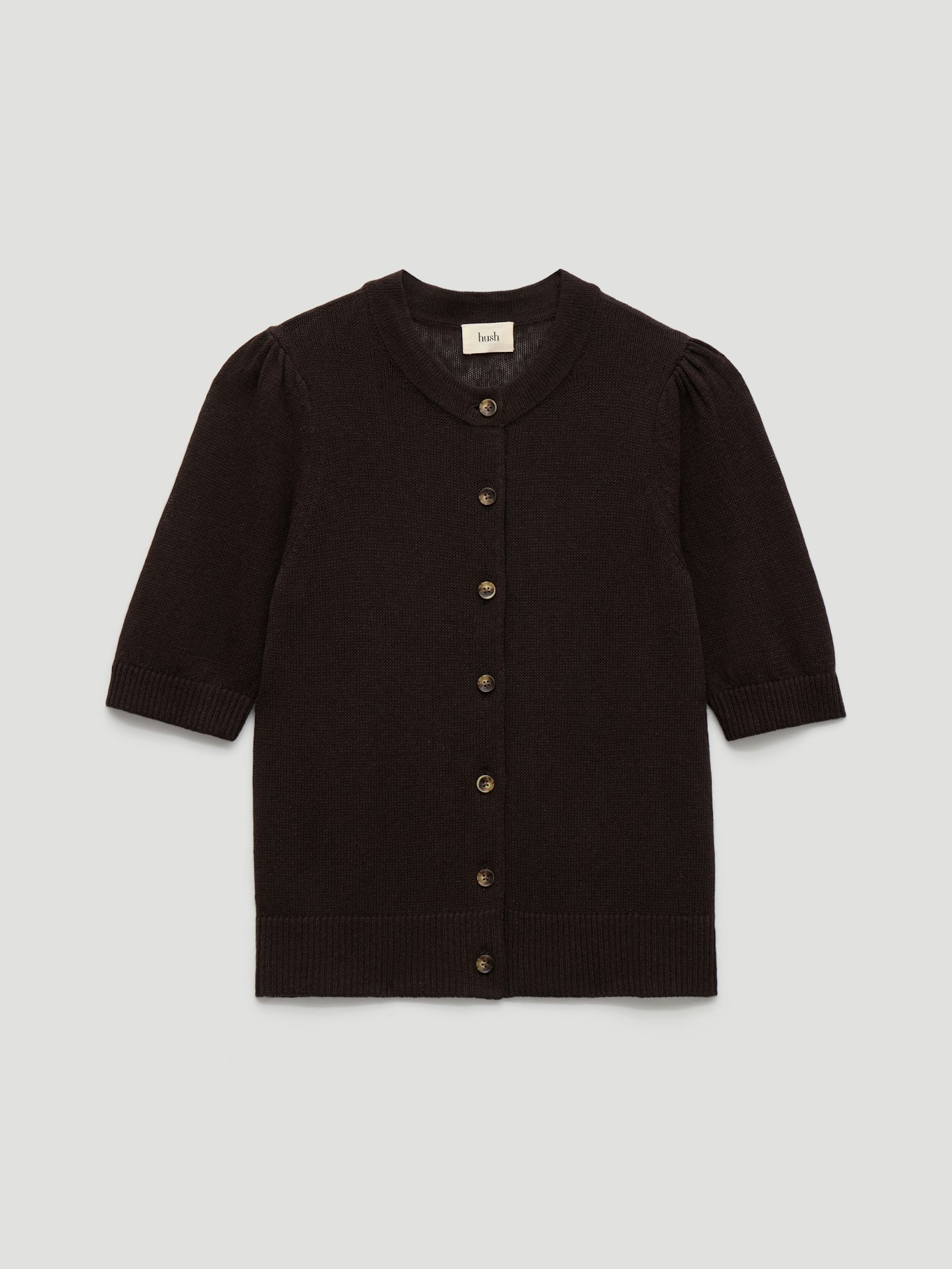 014598-0450-07 Celeste Short Sleeve Linen Blend Cardigan