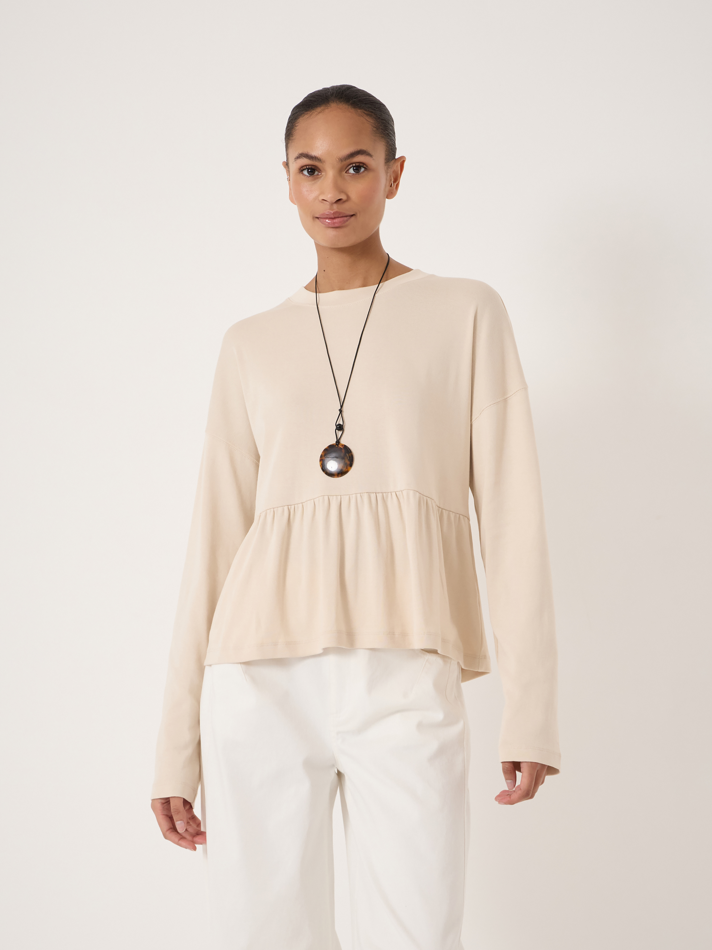 Sana Peplum Jersey Top