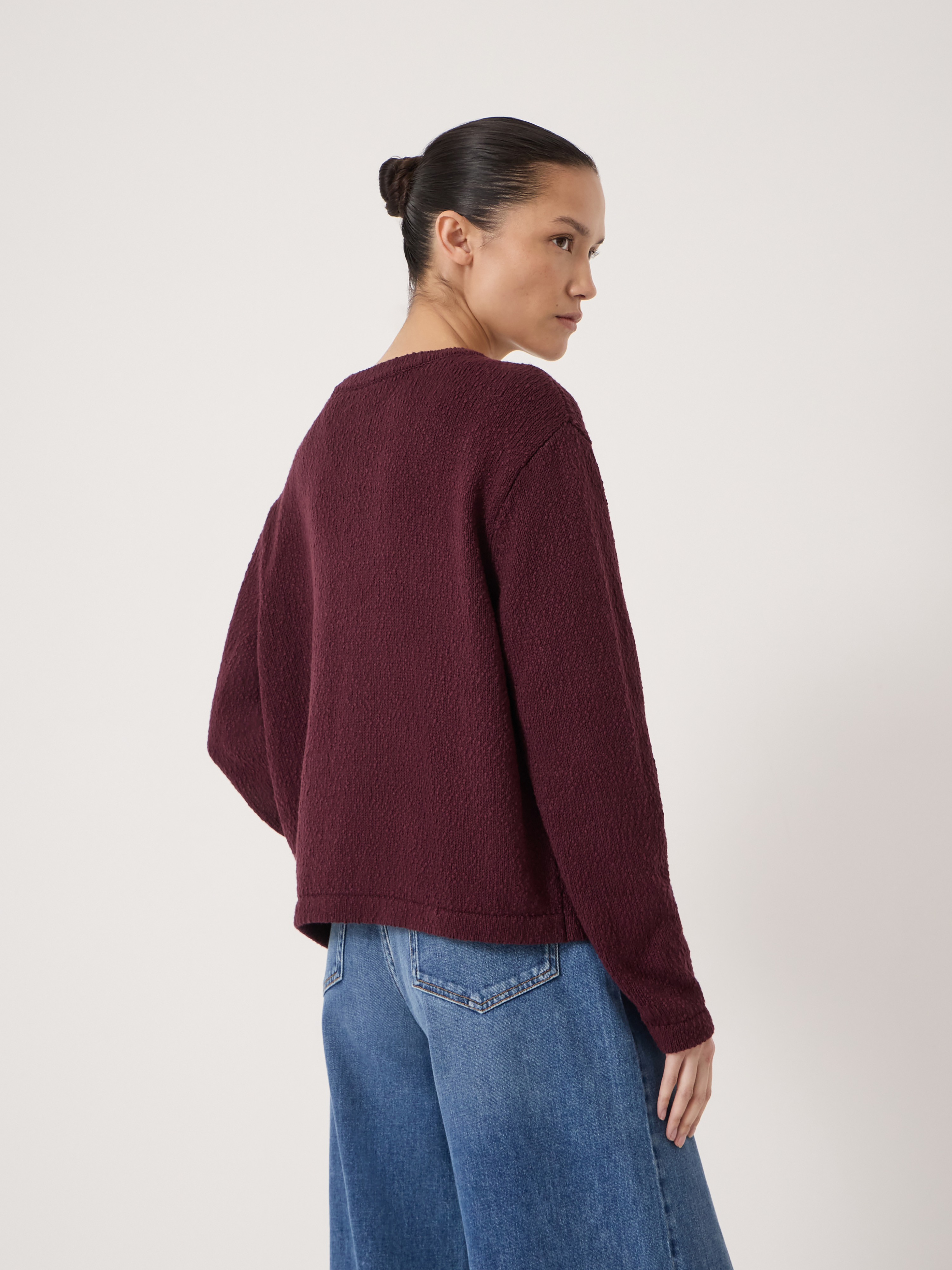 Tess Textured Cotton Blend Cardigan