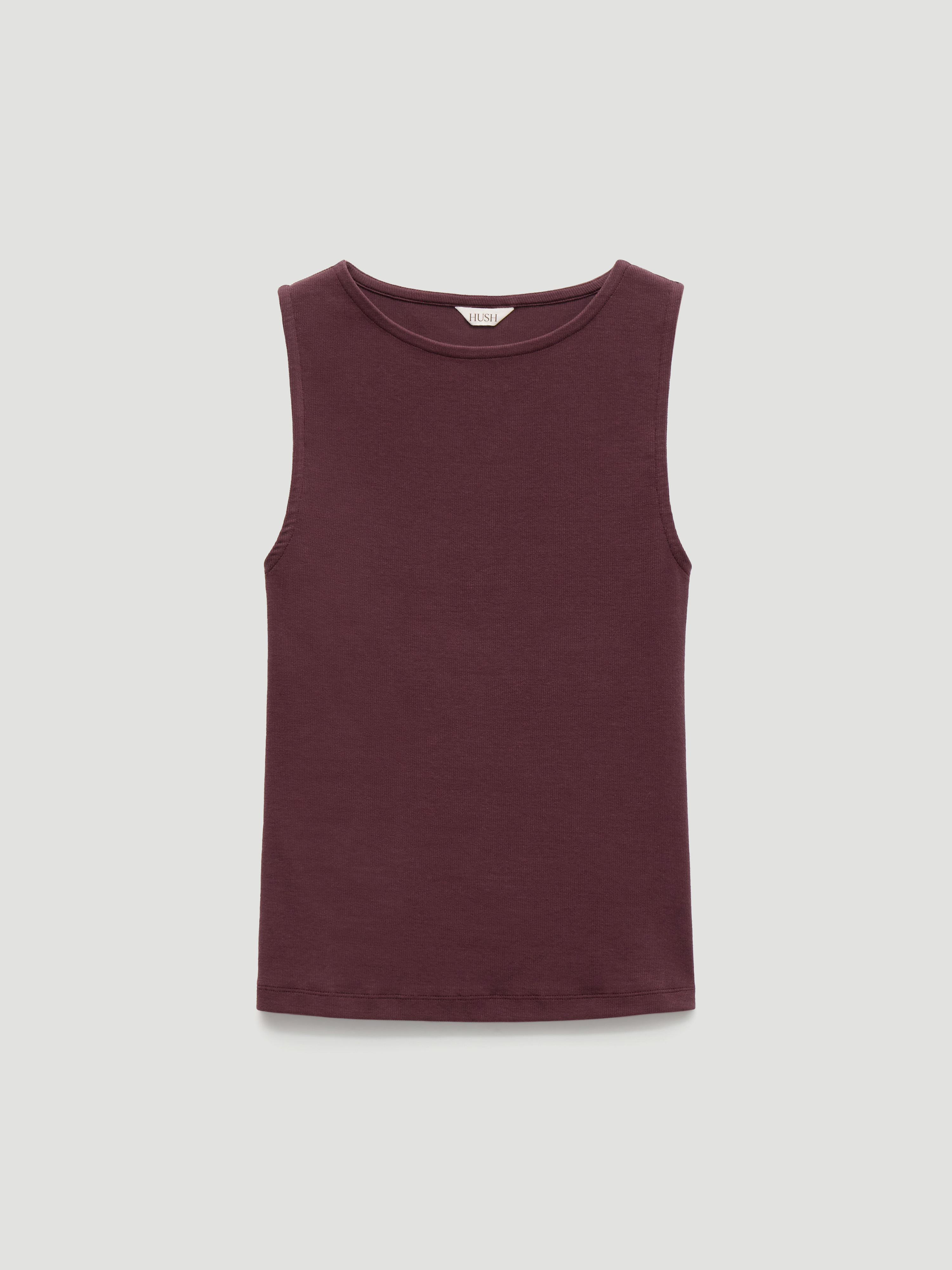 Micah Boat Neck Cotton Ribbed Vest