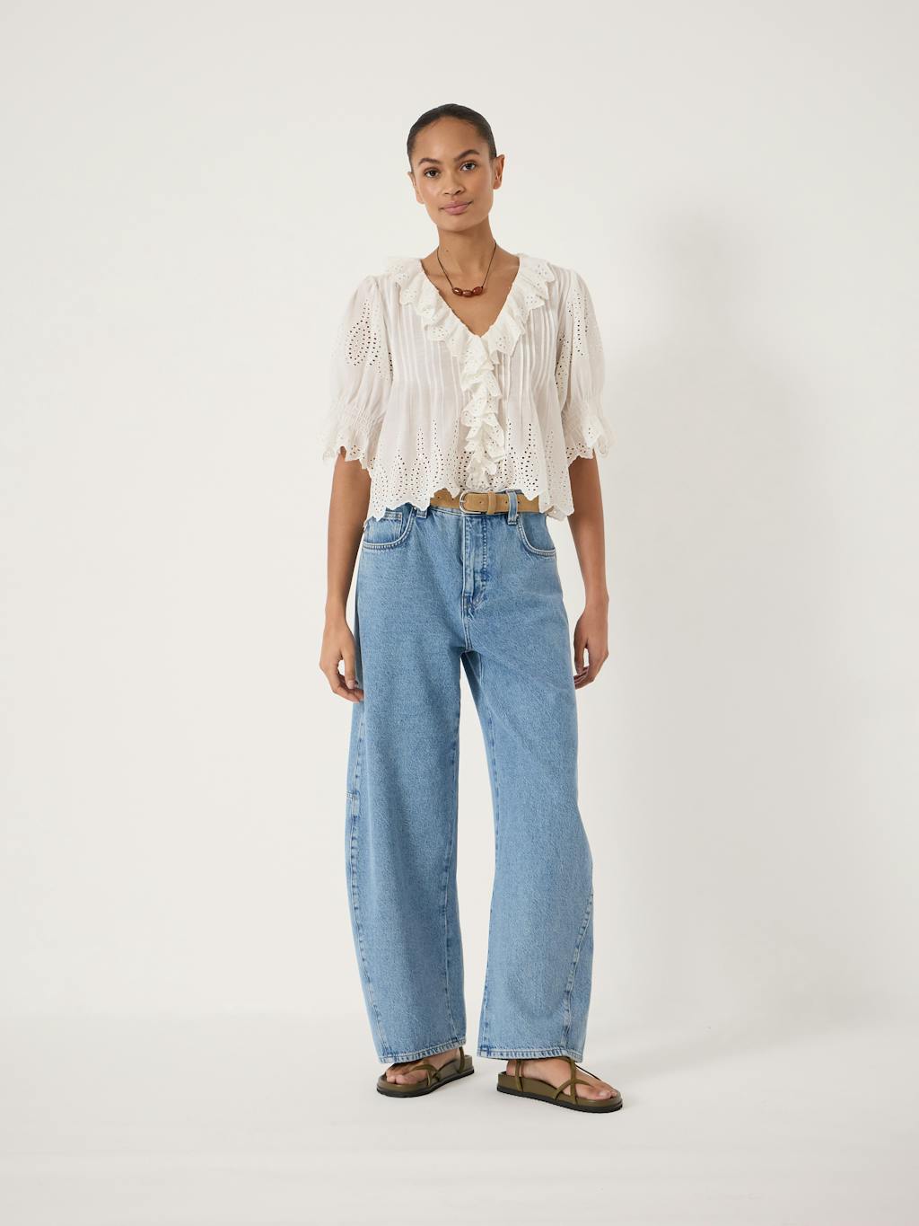 013033-0001-02 Koa Cotton Broderie Blouse