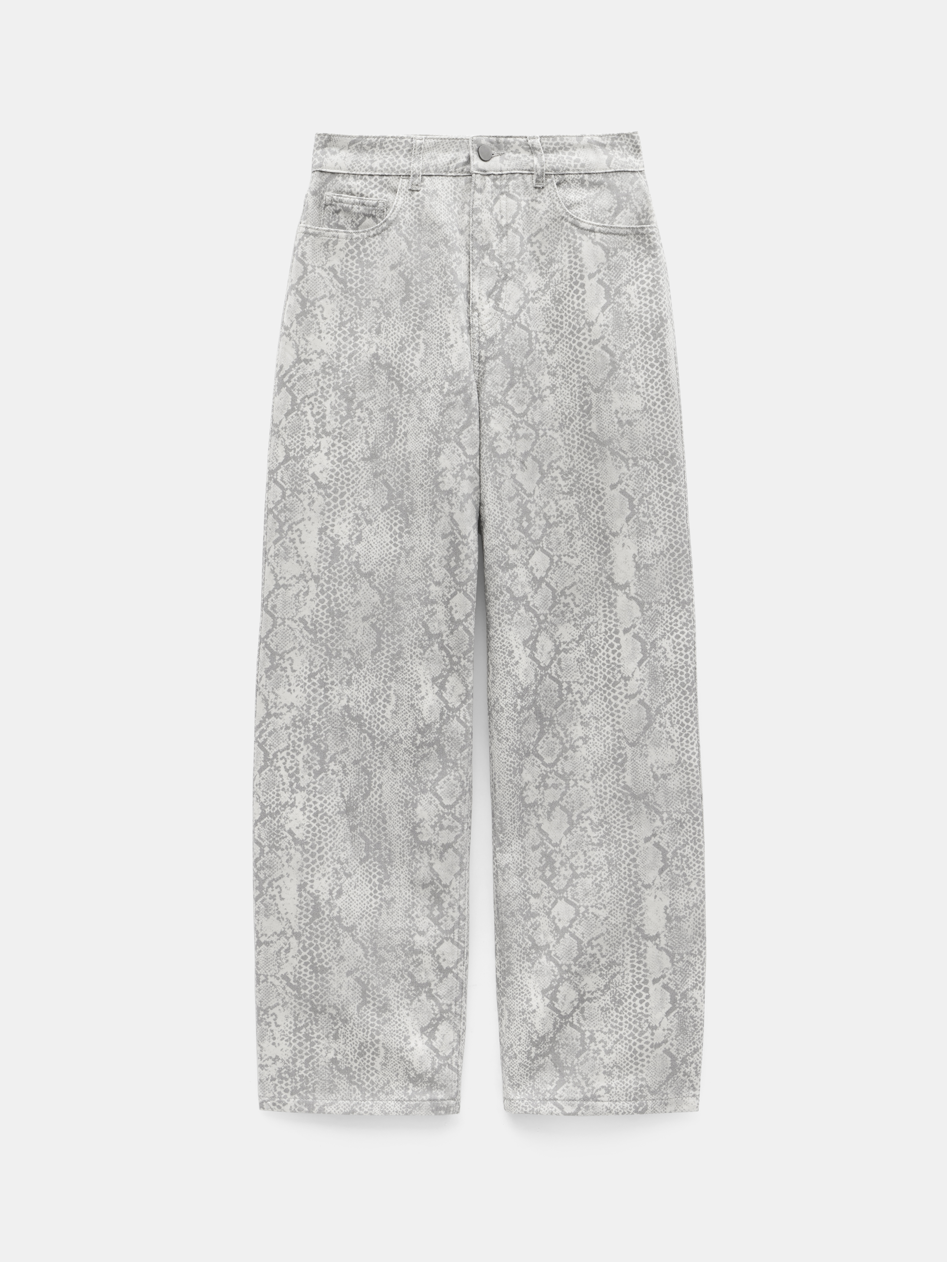 Straight Leg Printed Jeans