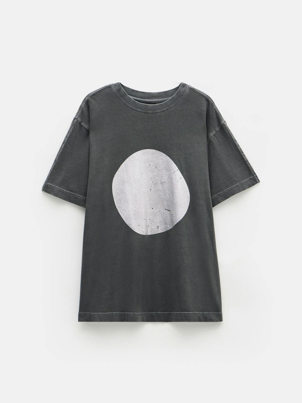 012122-4423-07 Metallic Print Oversized Graphic T-Shirt
