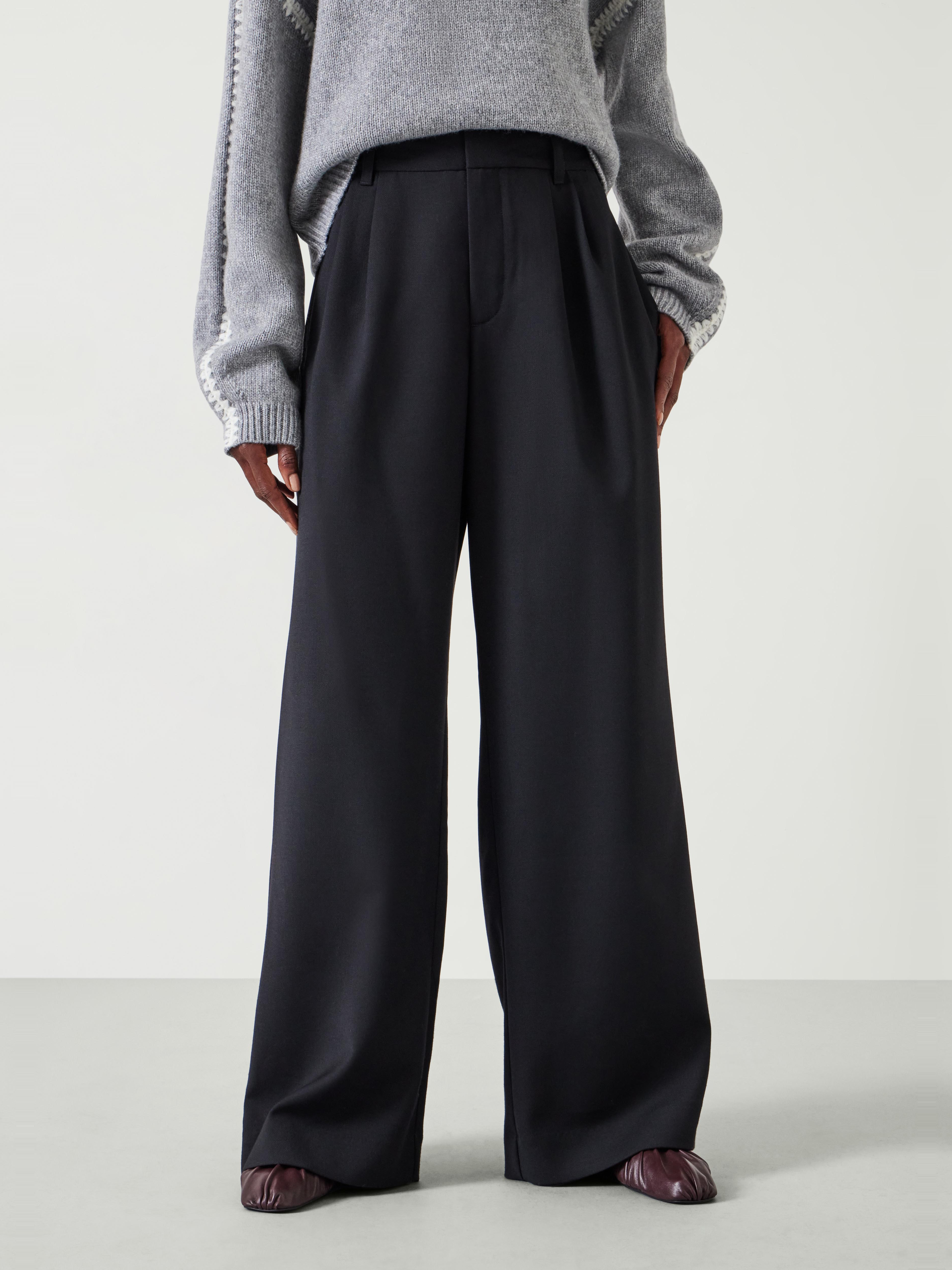 Lya Wool Trousers | Black | hush