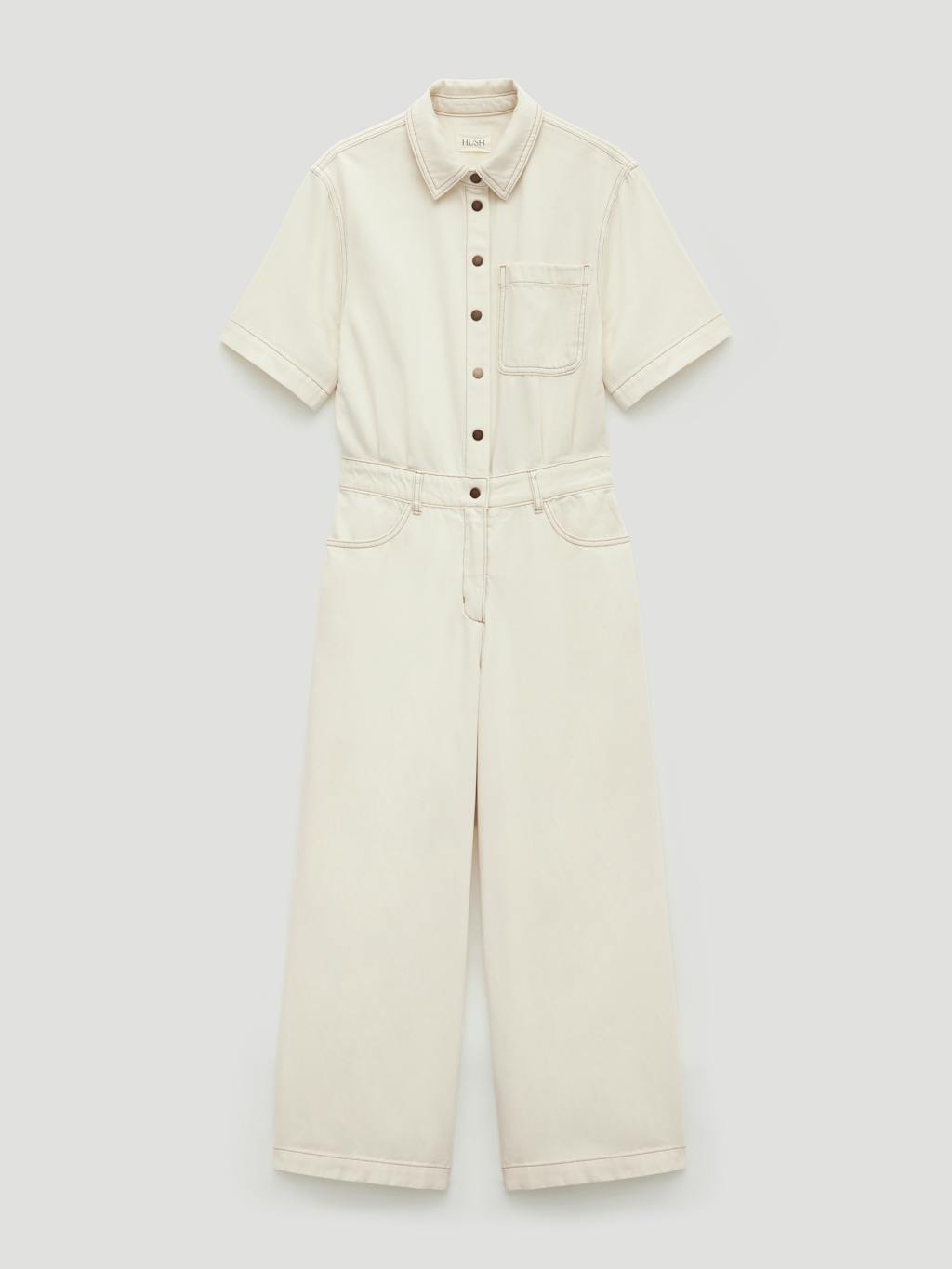 013264-2899-07 Axelle Check Wide Leg Cotton Blend Trouser