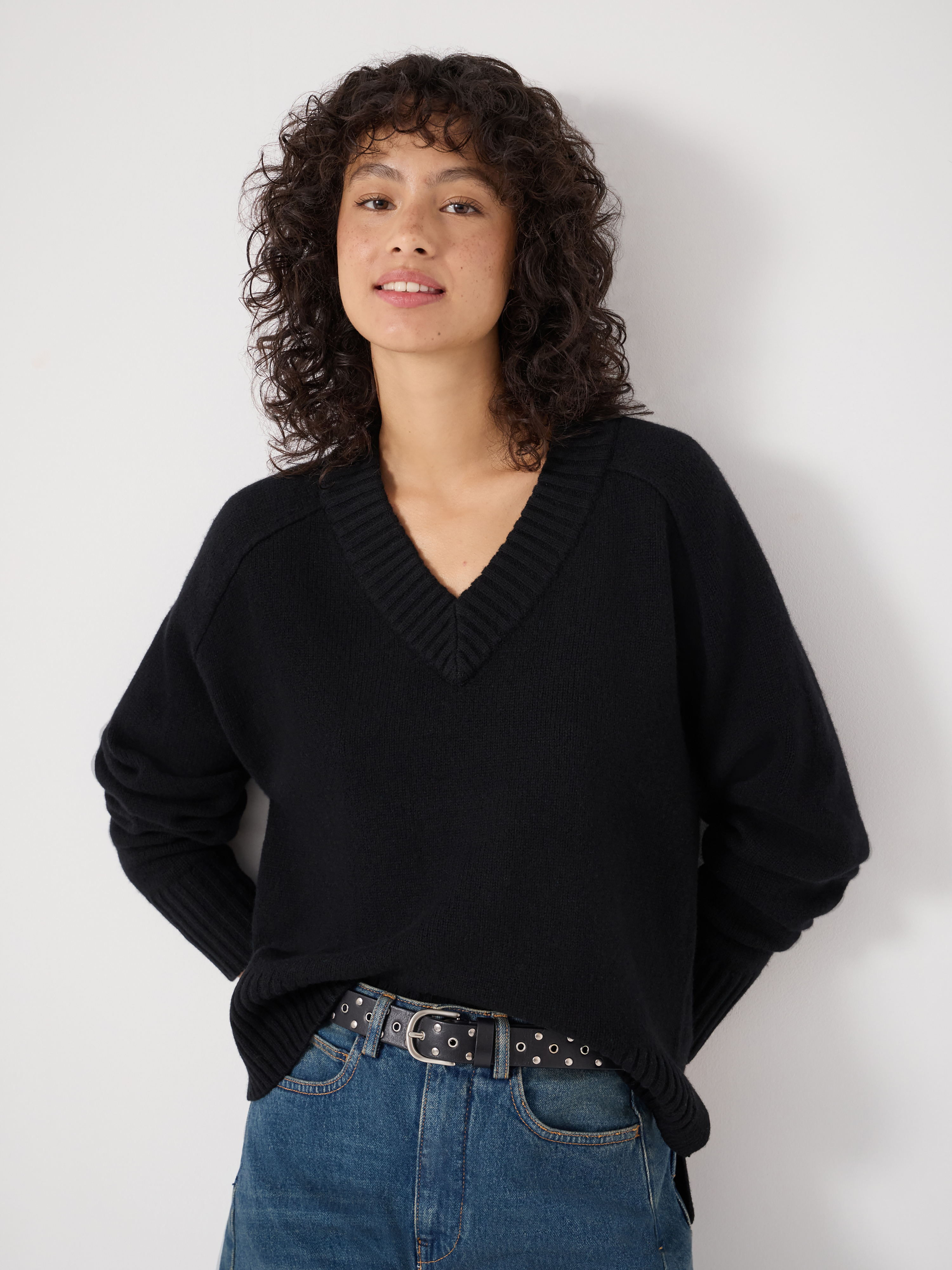 Erica Merino Wool V Neck Jumper