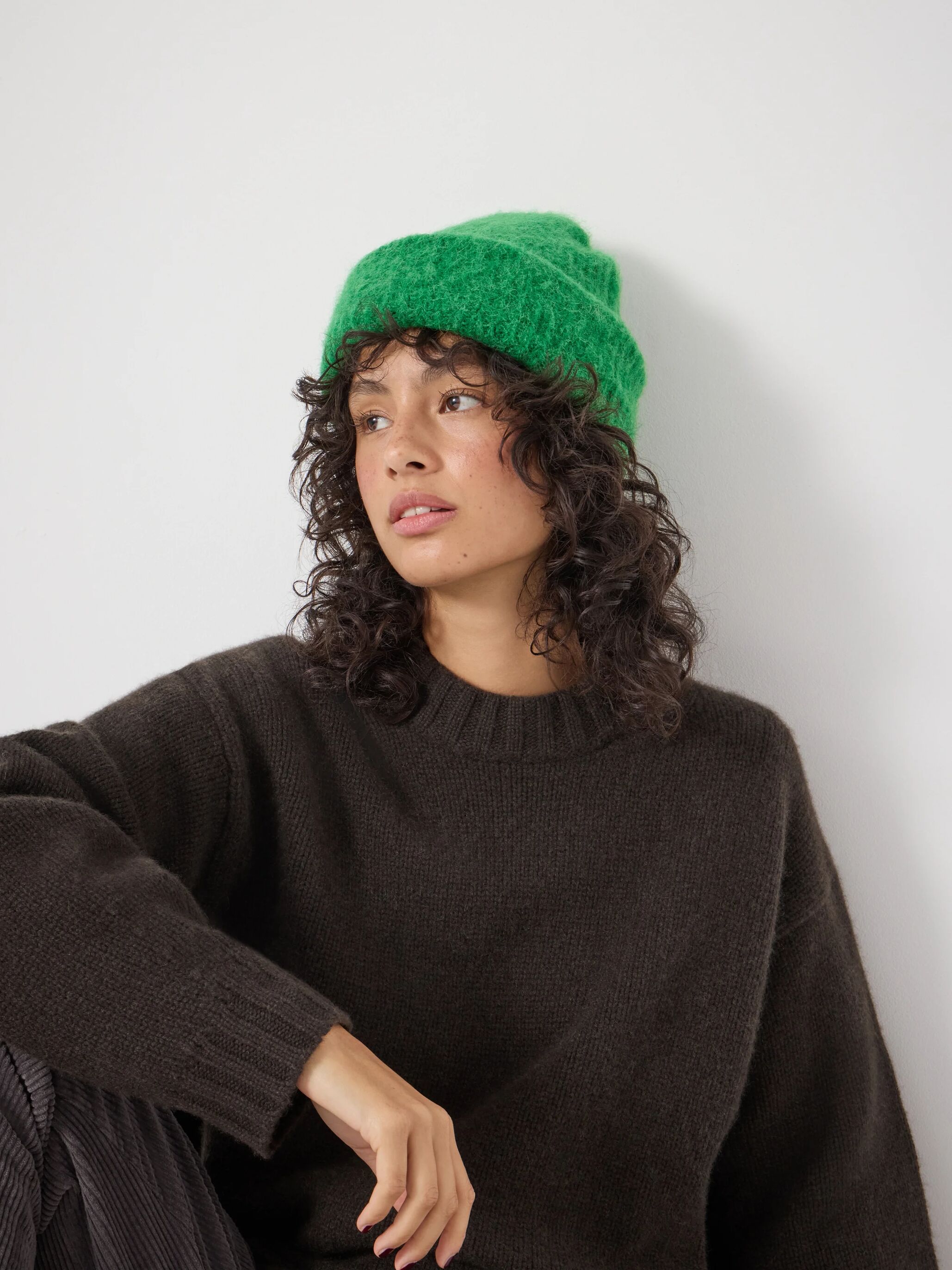 Alpaca-Blend Ribbed Beanie