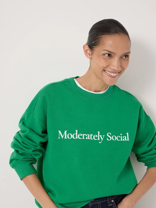 Moderately Social Graphic Sweatshirt