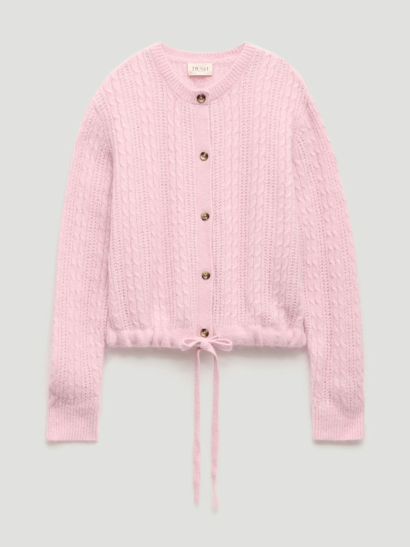 013979-1314-07 Pointelle Stitch Wool Blend Cardigan