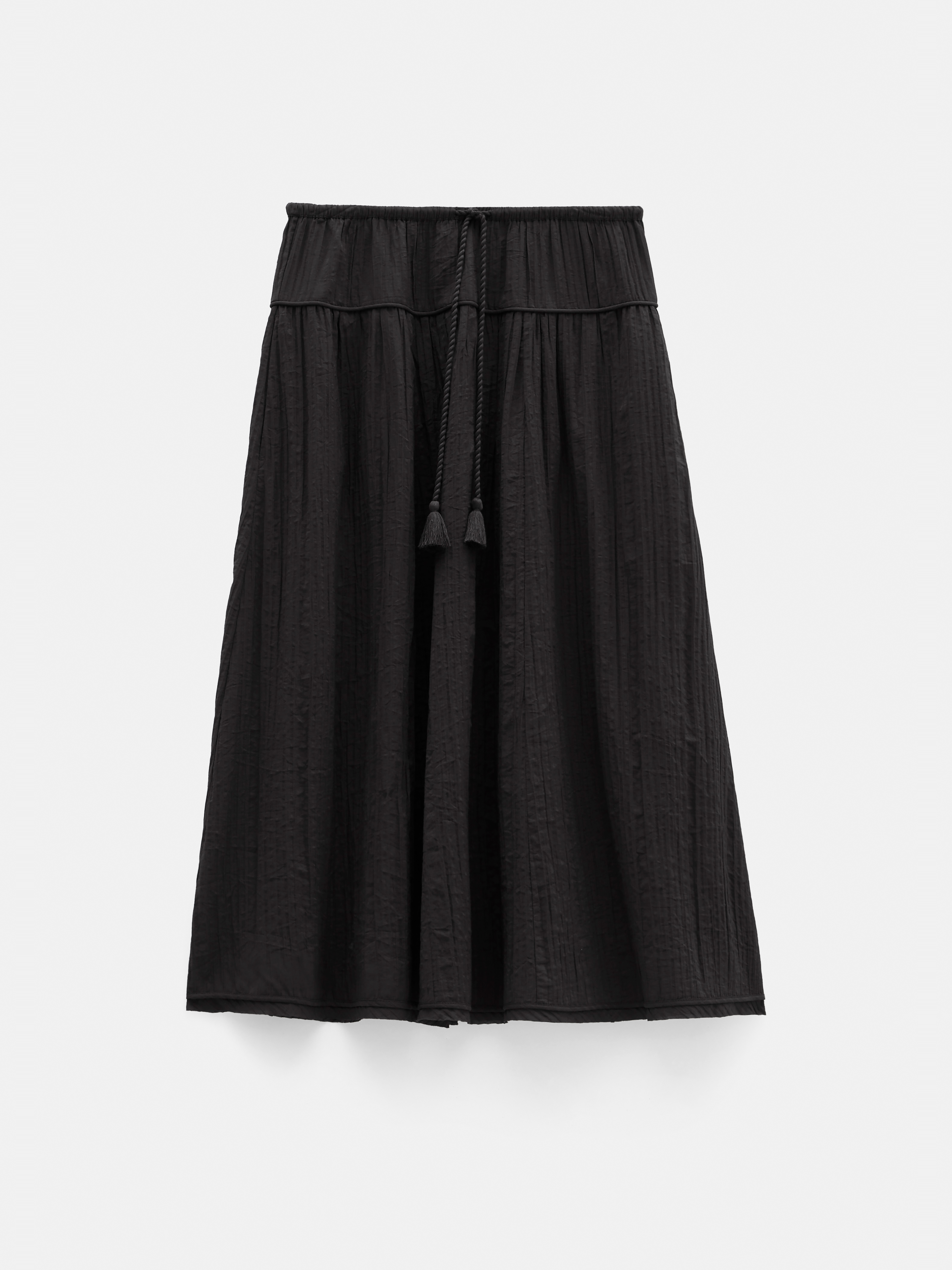 Gathered Detail Midi Skirt