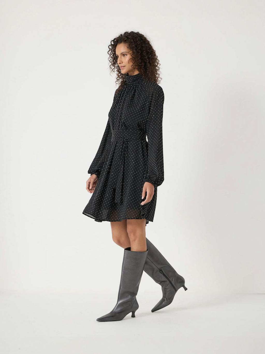 014319-0456-03 Diamante Chiffon Mini Dress