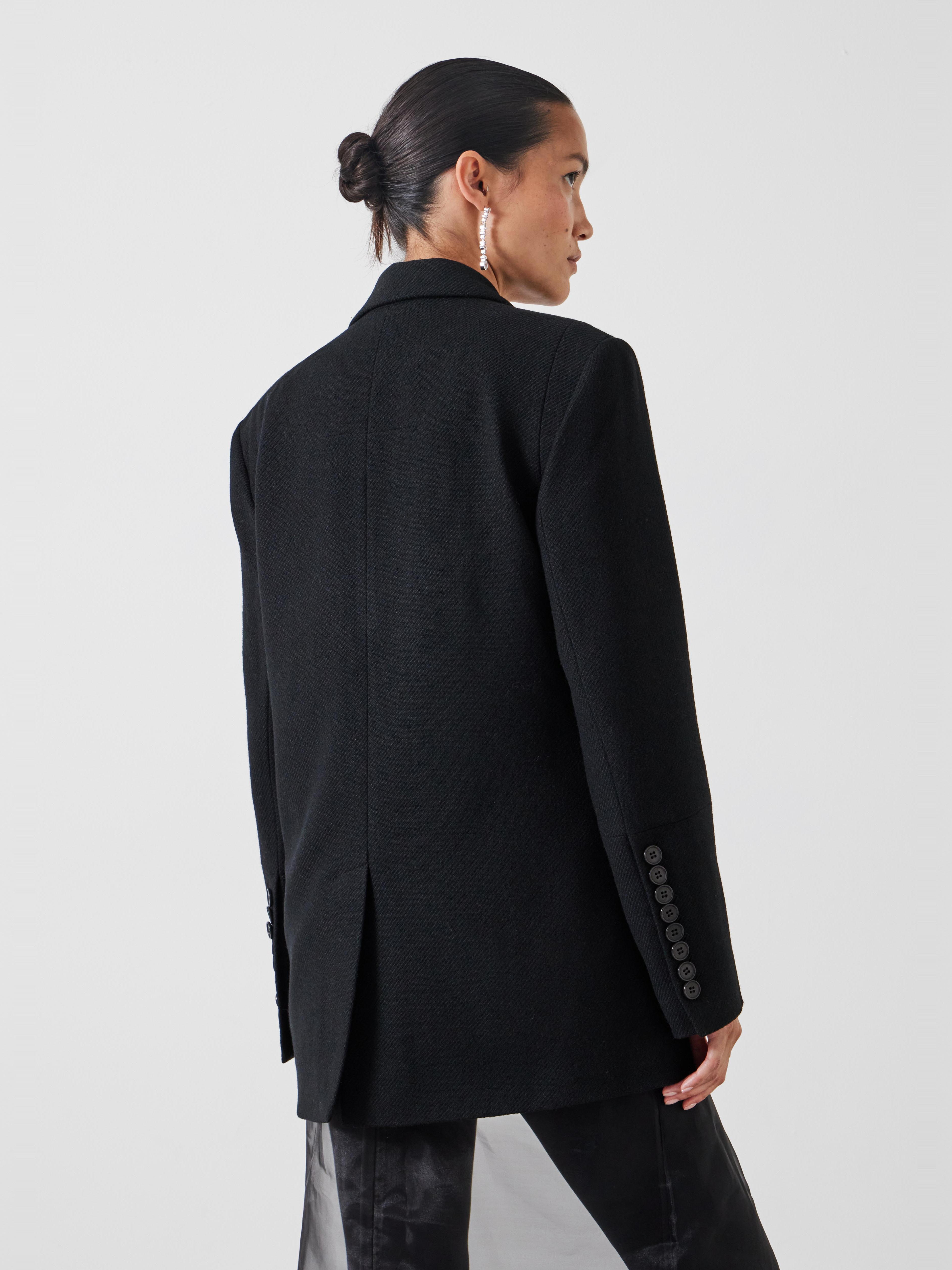 Clarke Double-Breasted Longline Tailored Blazer