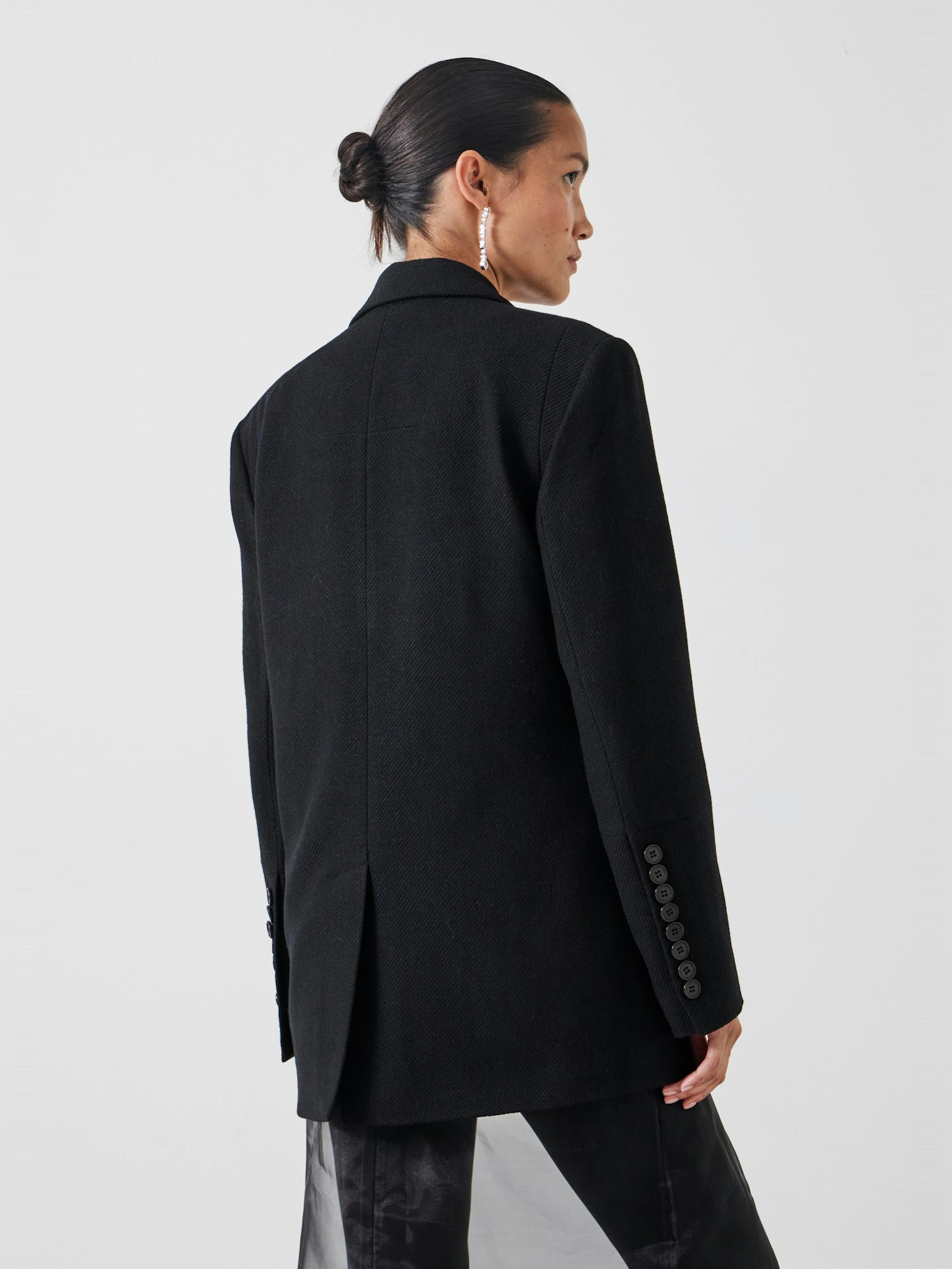 012147-0456-03 Clarke Double-Breasted Longline Tailored Blazer
