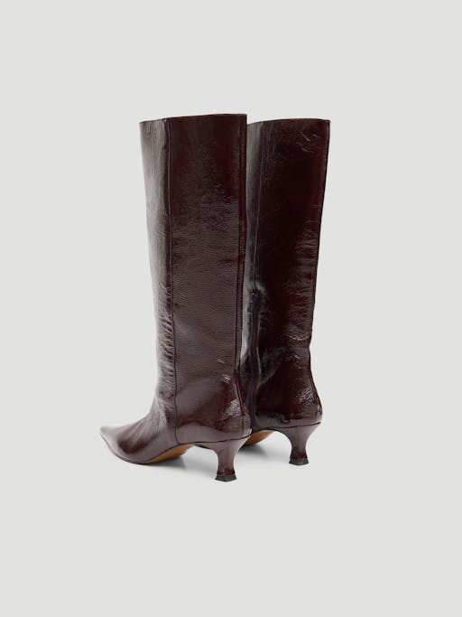 Katlynn Leather Patent Kneehigh Boots