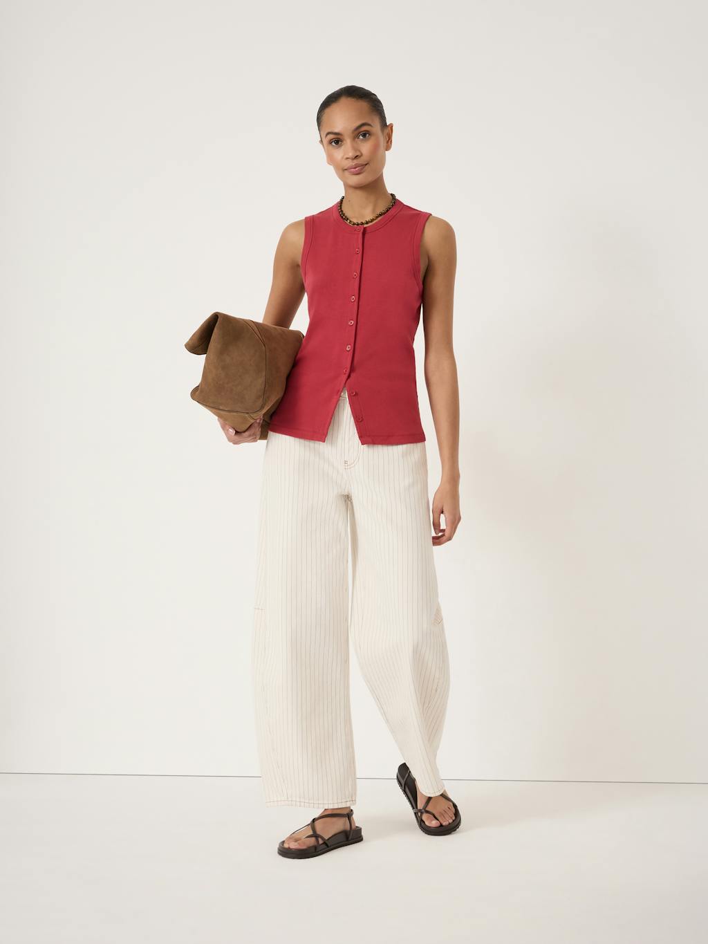 014630-1166-02 Ayana Button Ribbed Vest